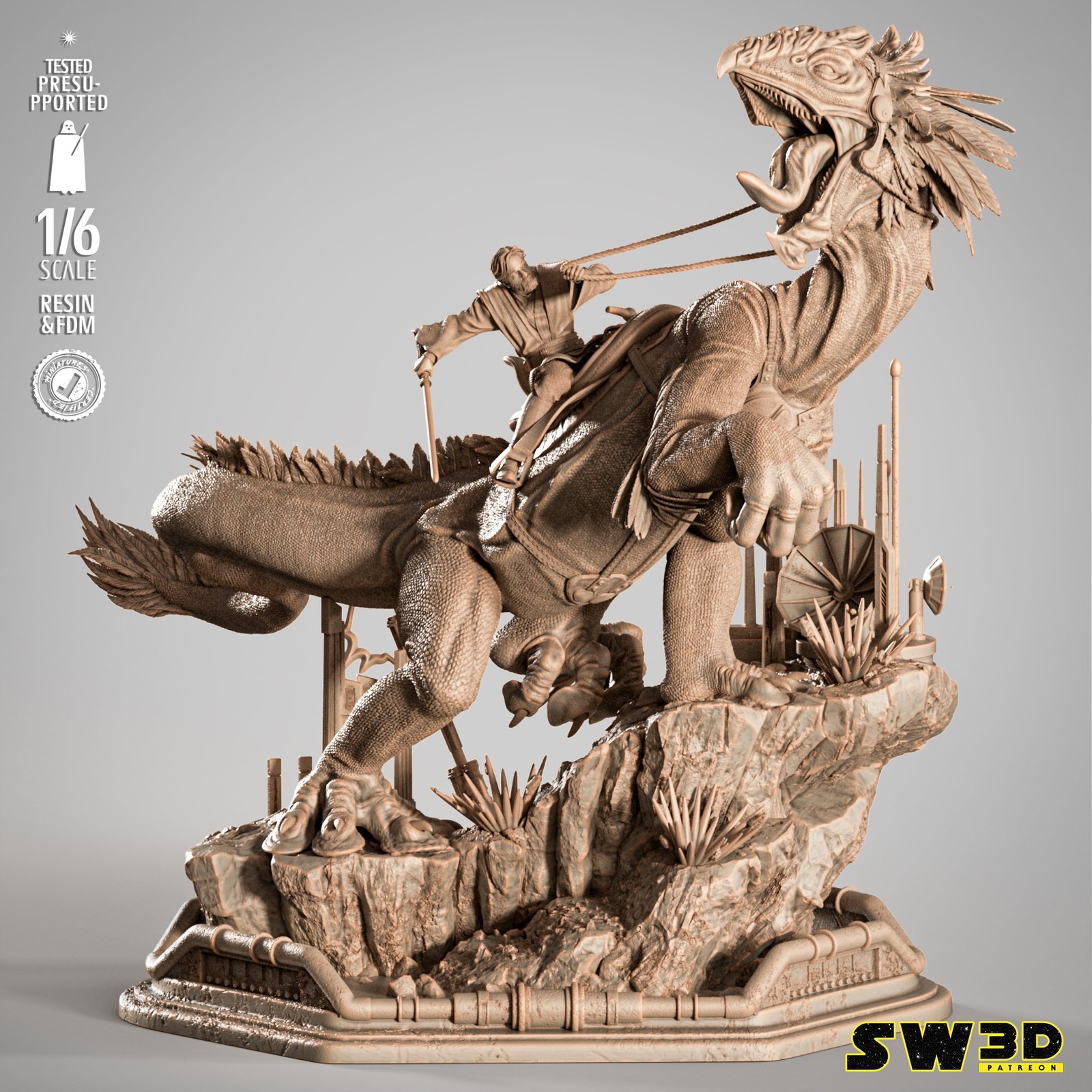 Obi-Wan on Boga Sculpture