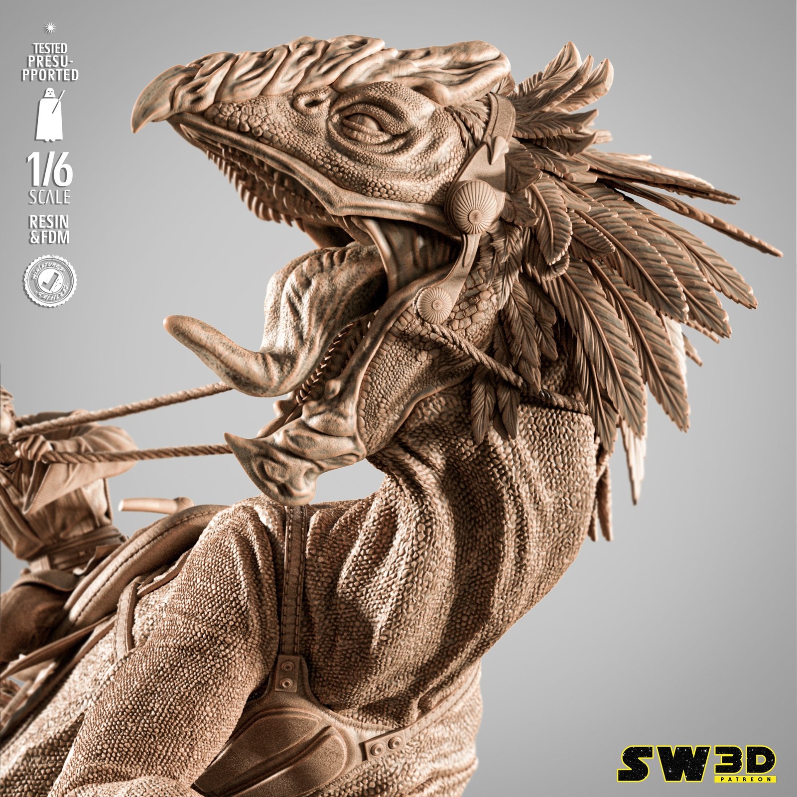 Obi-Wan on Boga Sculpture - Image 5