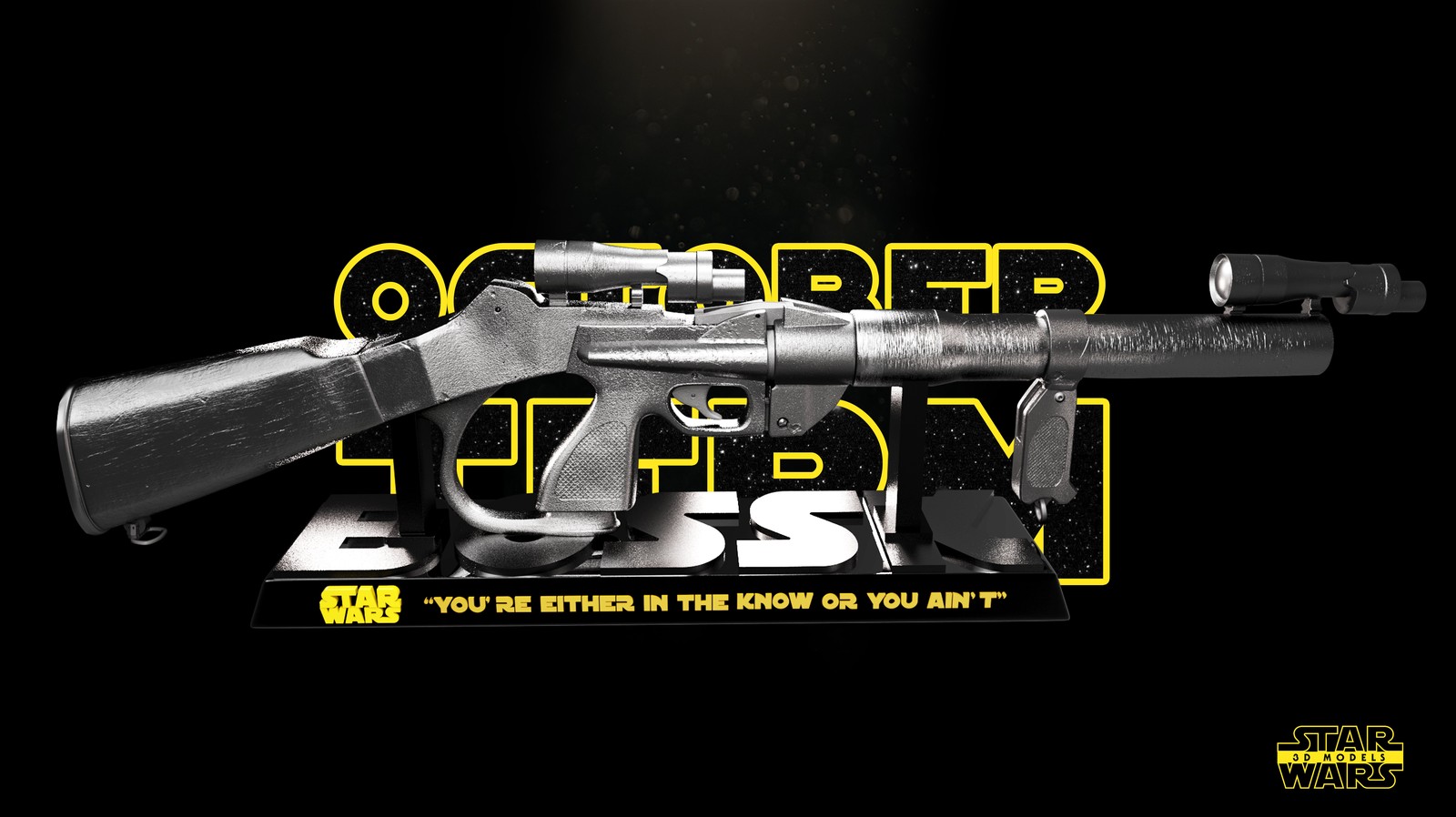 Bossk Weapon Sculpture