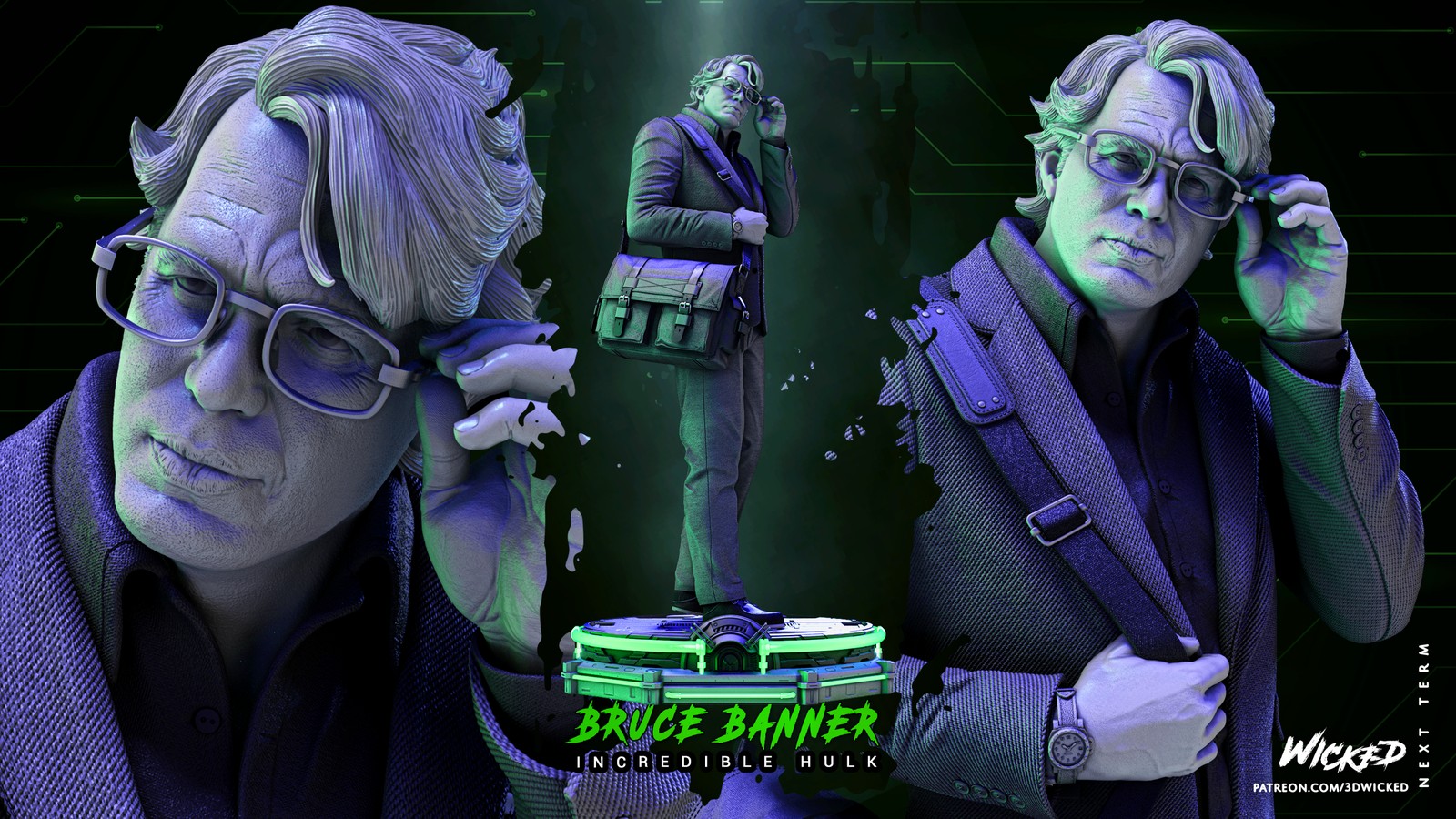 Marvel Bruce Banner Sculpture