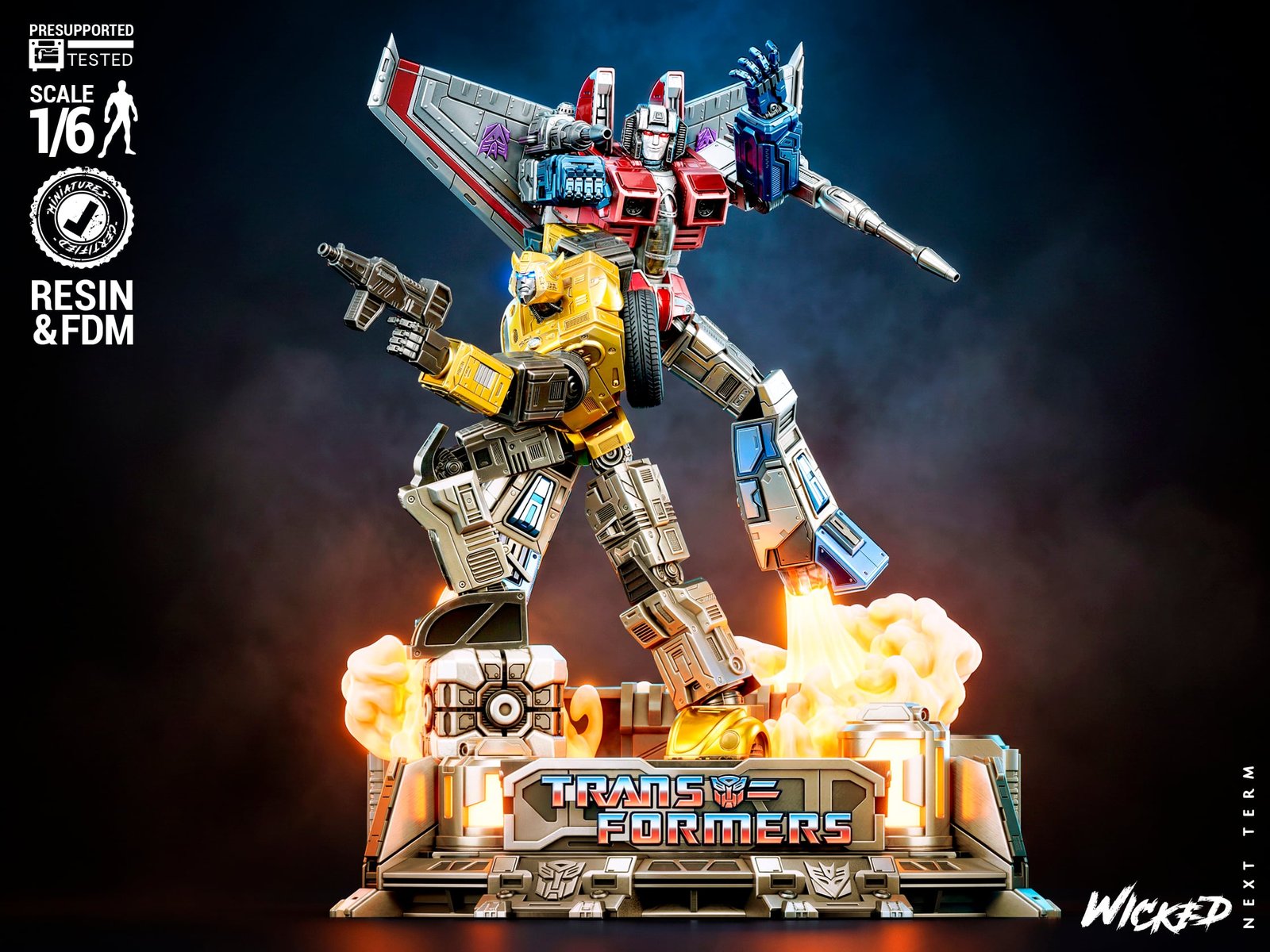 Bumblebee and Starscream - Diorama (Transformers)