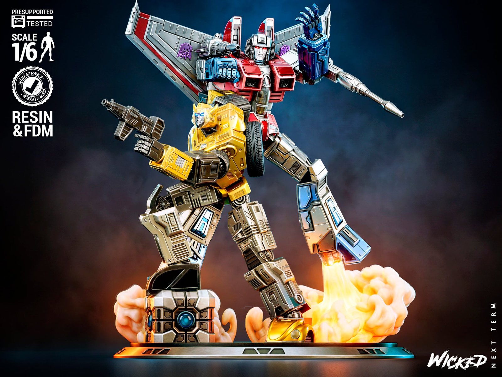 Bumblebee and Starscream - Diorama (Transformers) - Image 2
