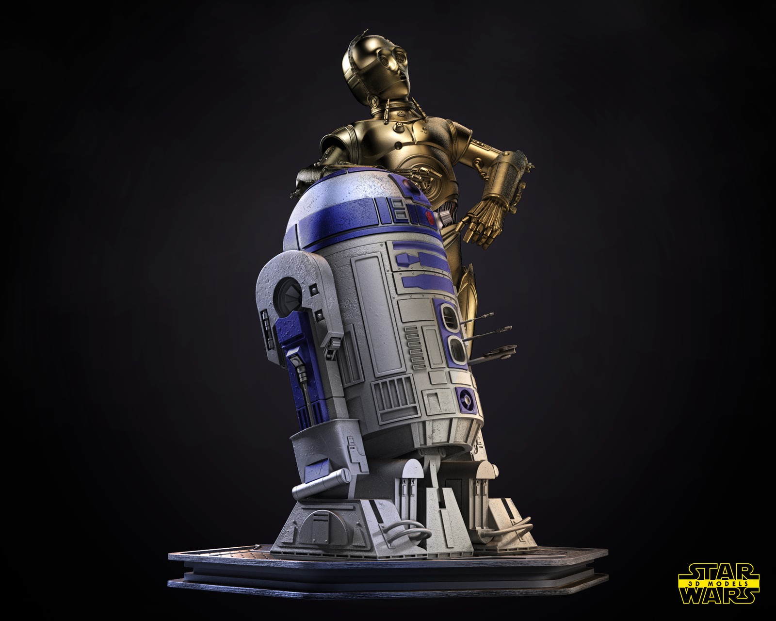 C3P0 AND R2D2 Sculpture - Image 3