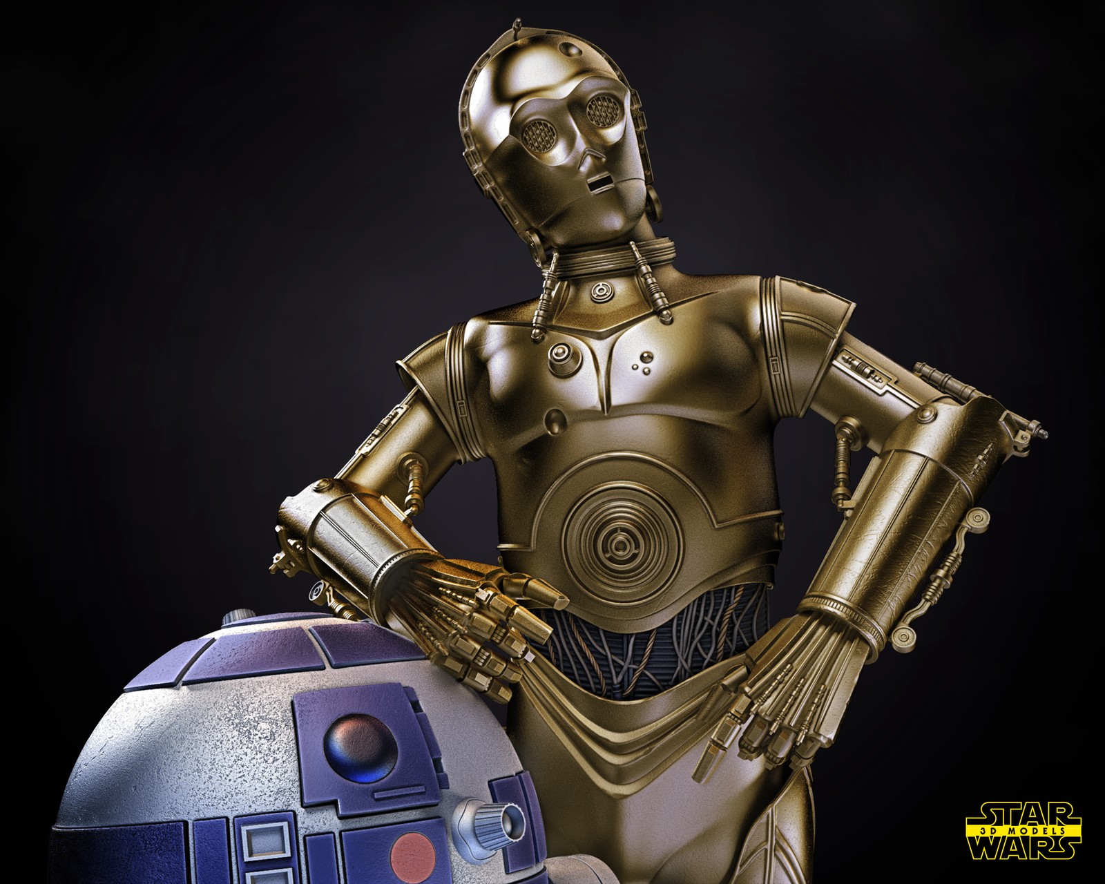 C3P0 AND R2D2 Sculpture - Image 4