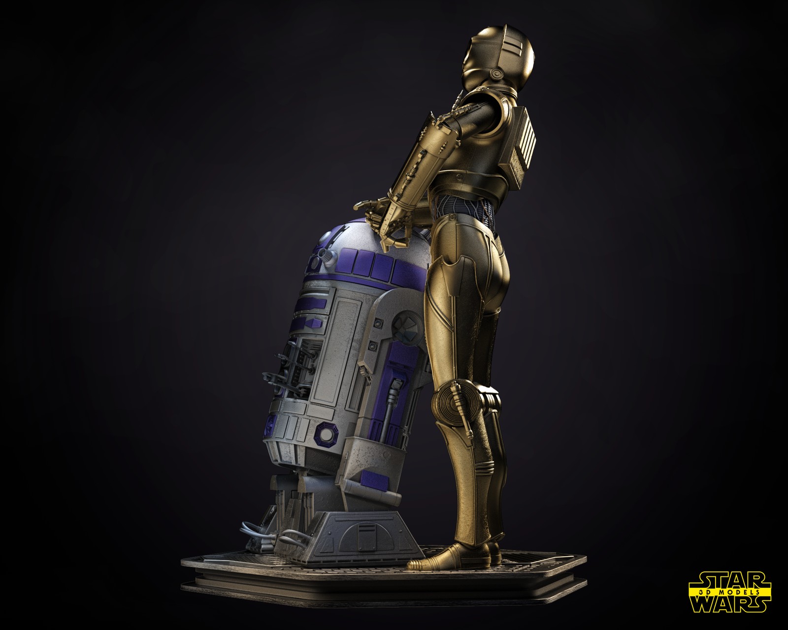 C3P0 AND R2D2 Sculpture - Image 5