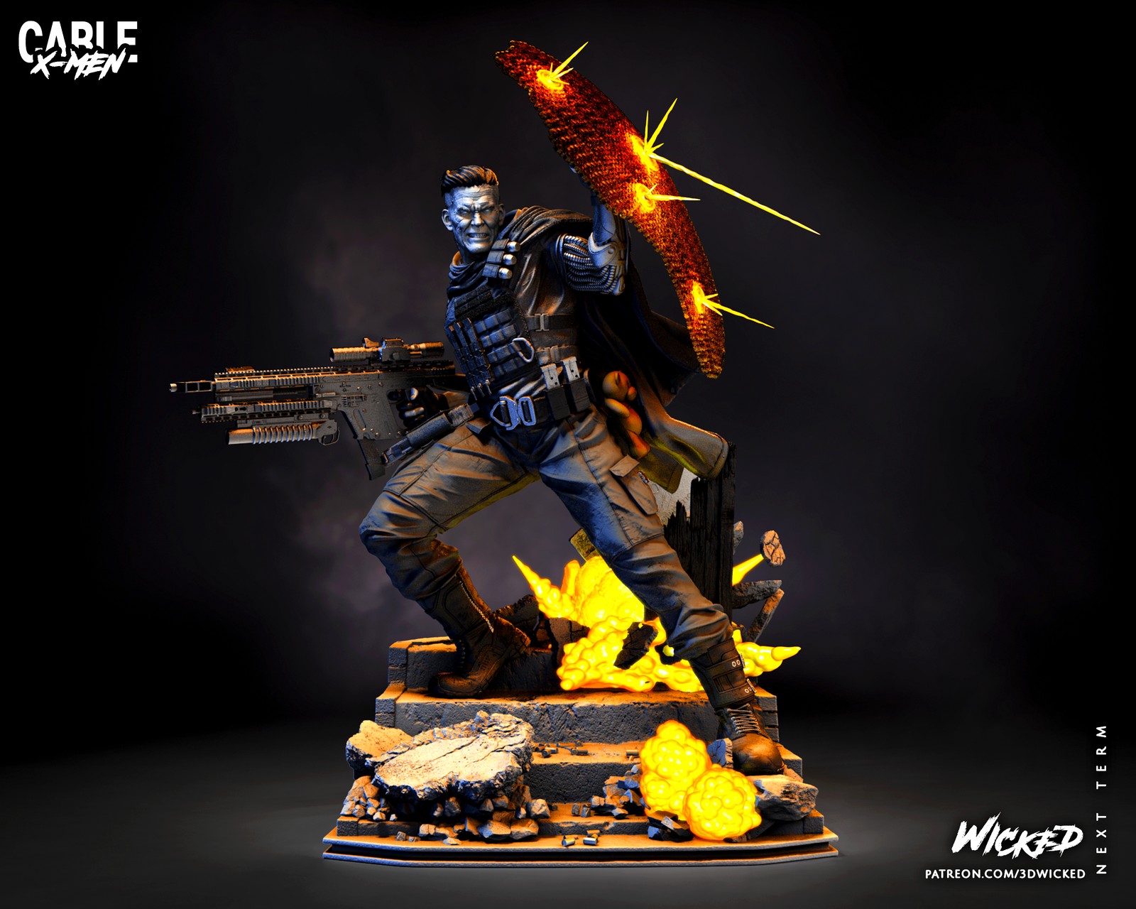 Marvel Cable Sculpture - Image 2