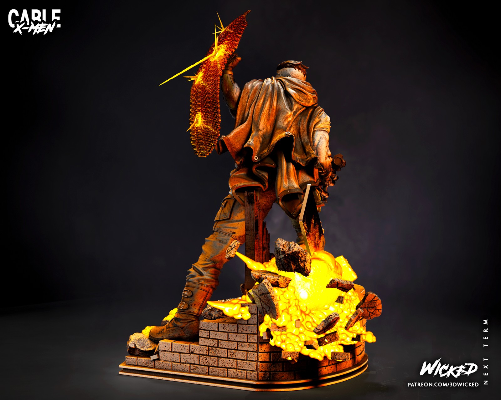 Marvel Cable Sculpture - Image 4