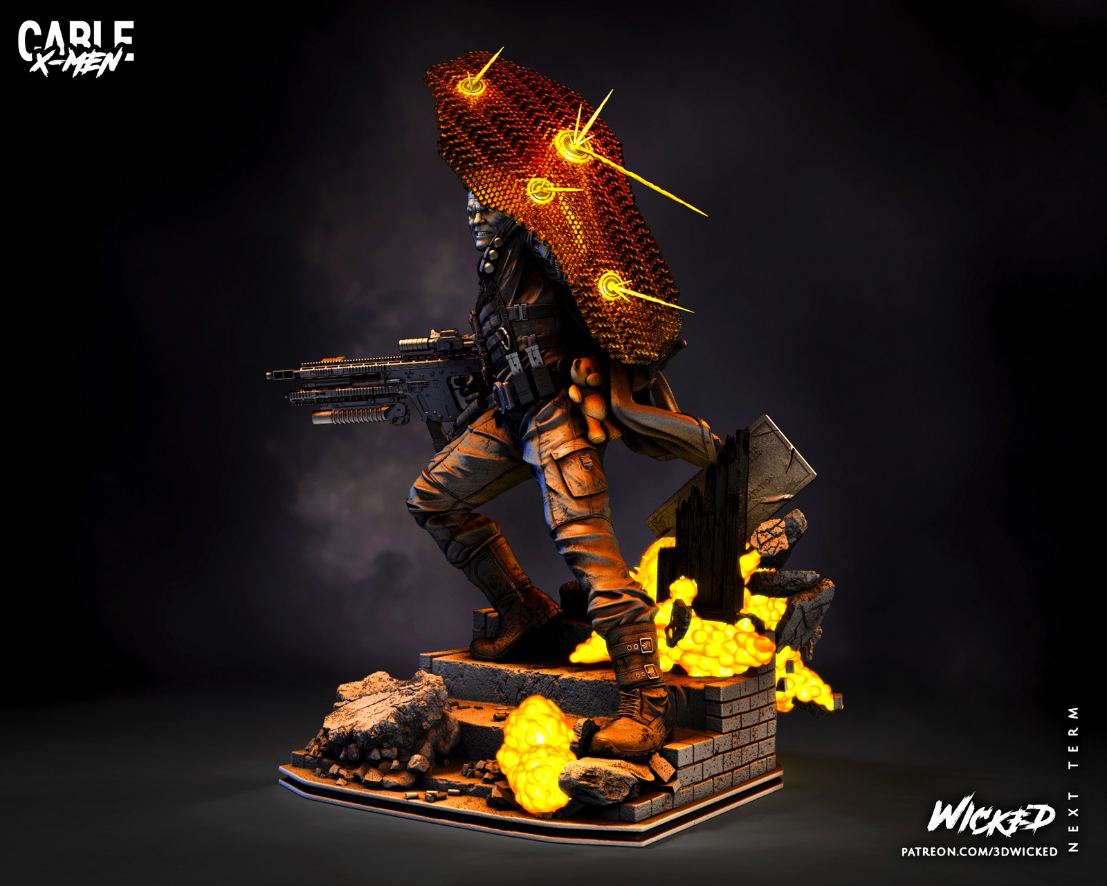 Marvel Cable Sculpture - Image 5