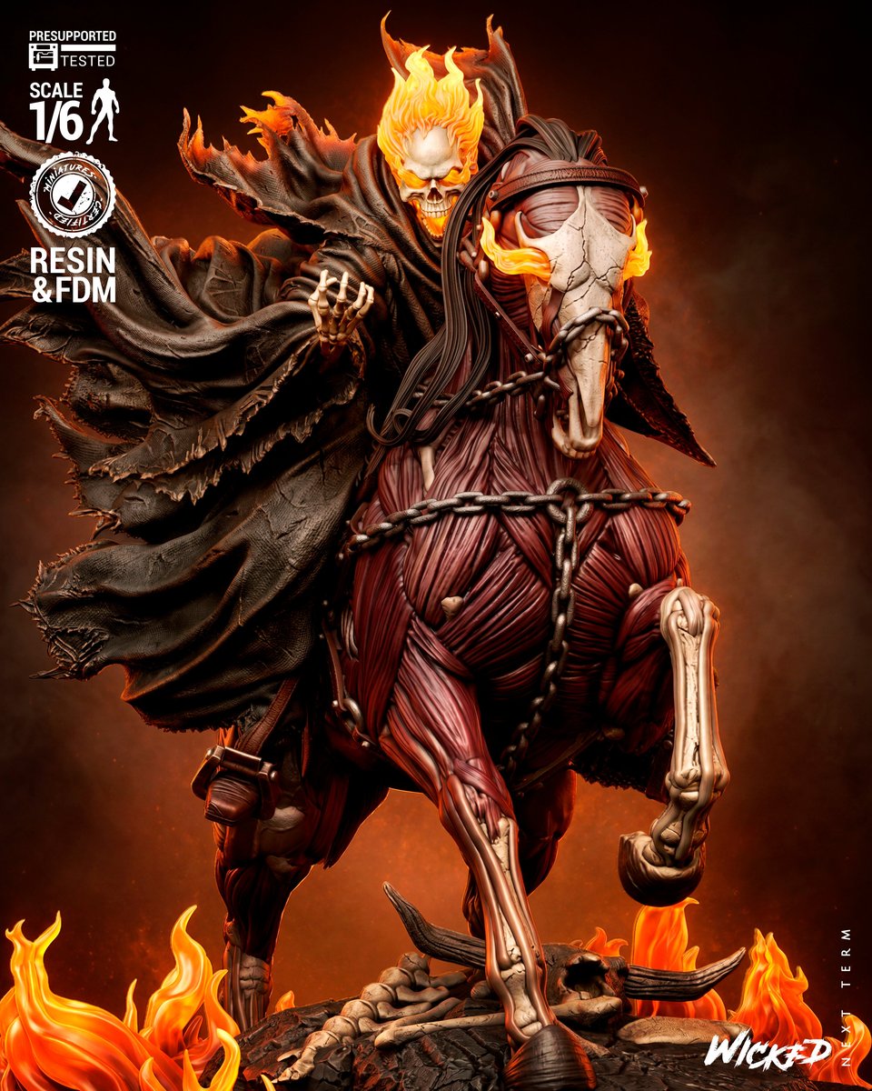 Marvel April 2026 Term Ghost Rider Caleb Sculpture - Image 2