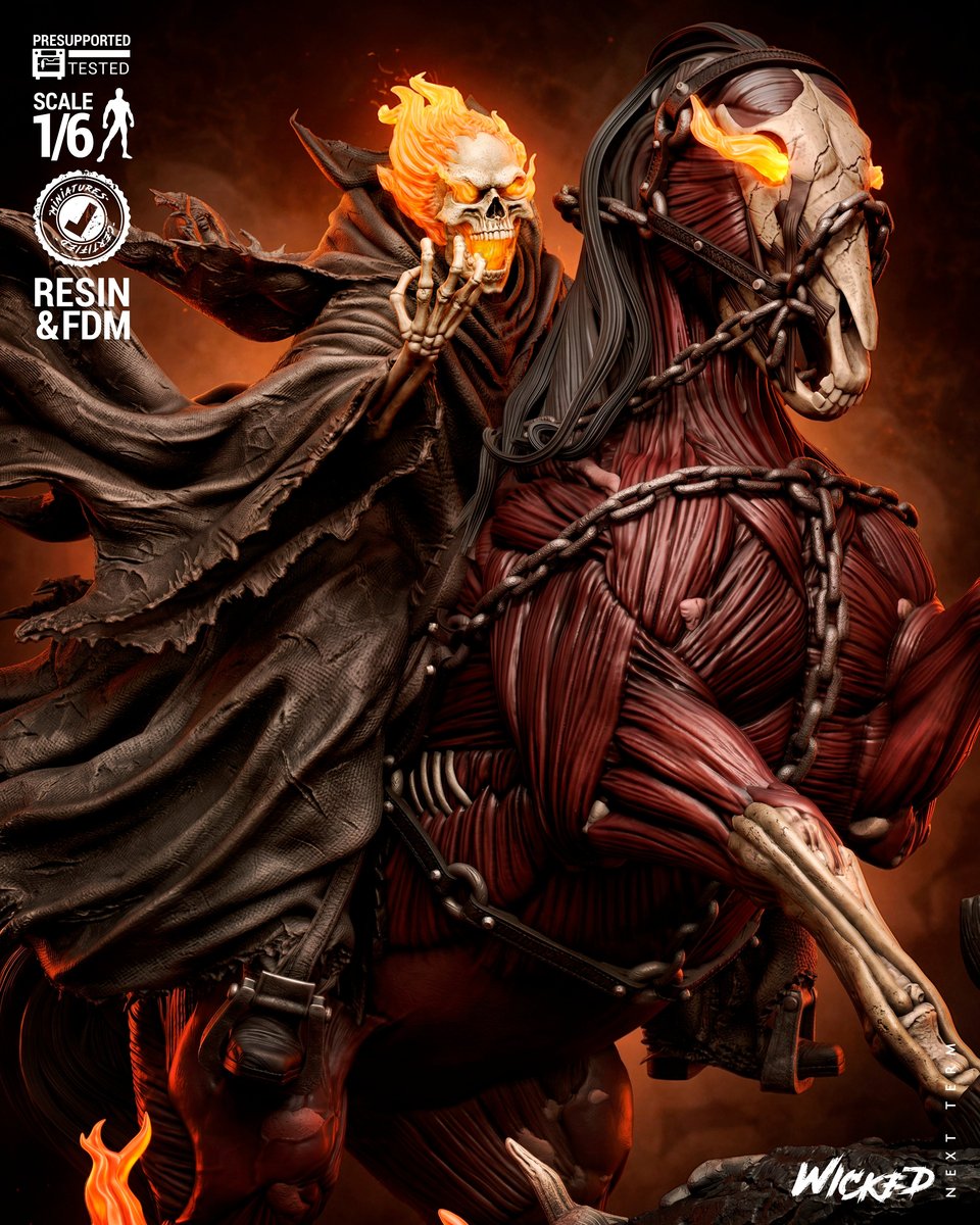 Marvel April 2026 Term Ghost Rider Caleb Sculpture - Image 3