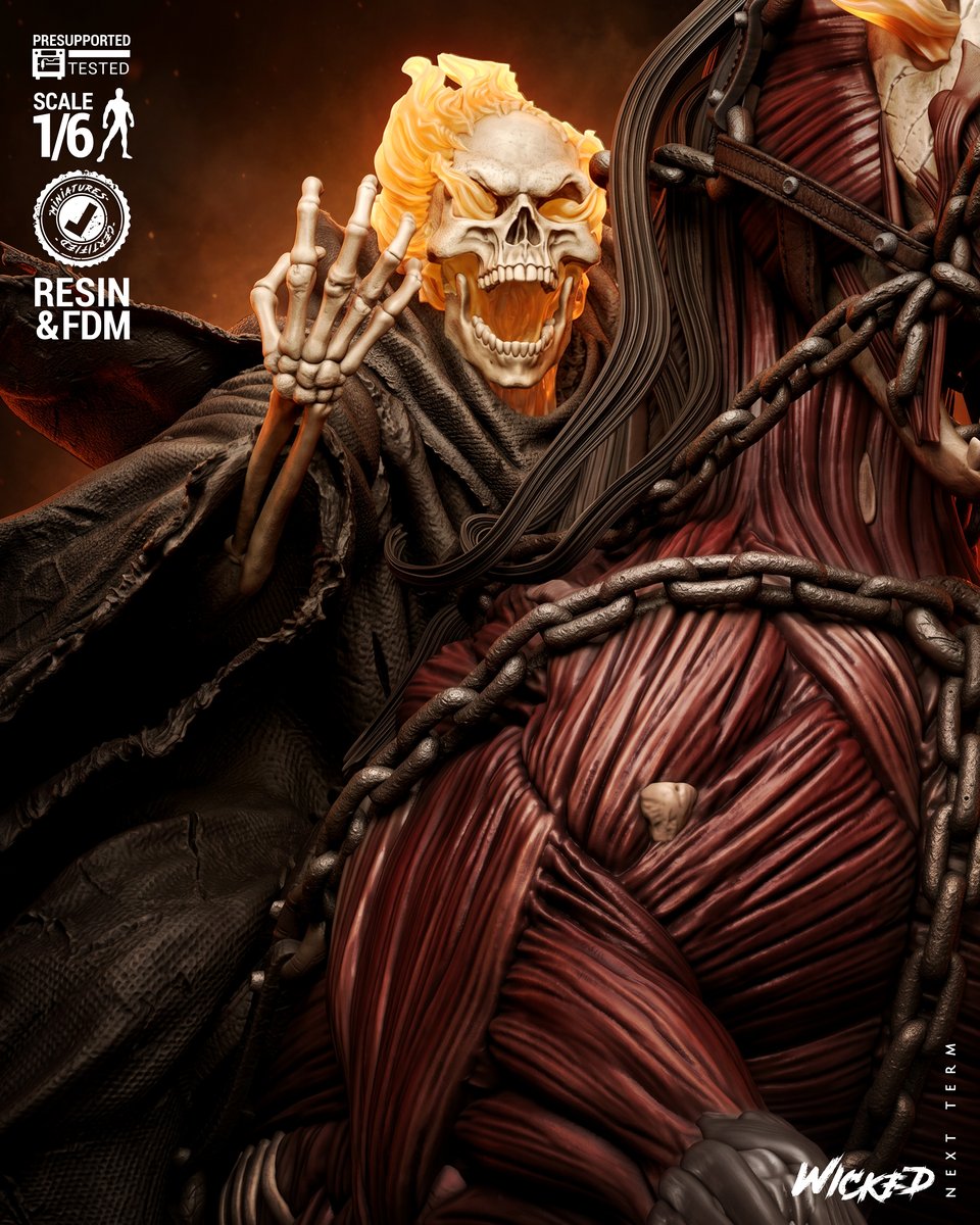 Marvel April 2026 Term Ghost Rider Caleb Sculpture - Image 4