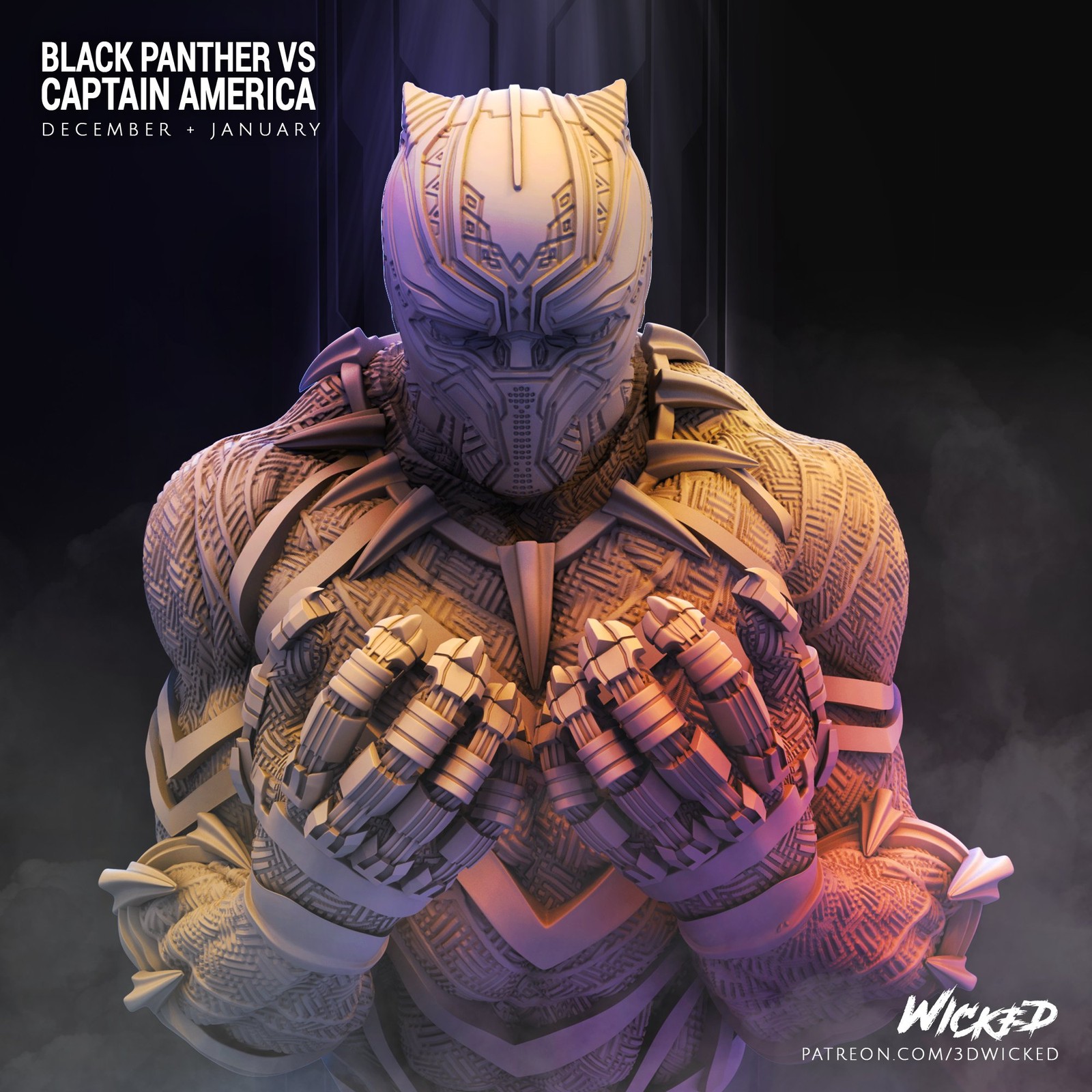Marvel Captain America + Black Panther Busts - Image 5
