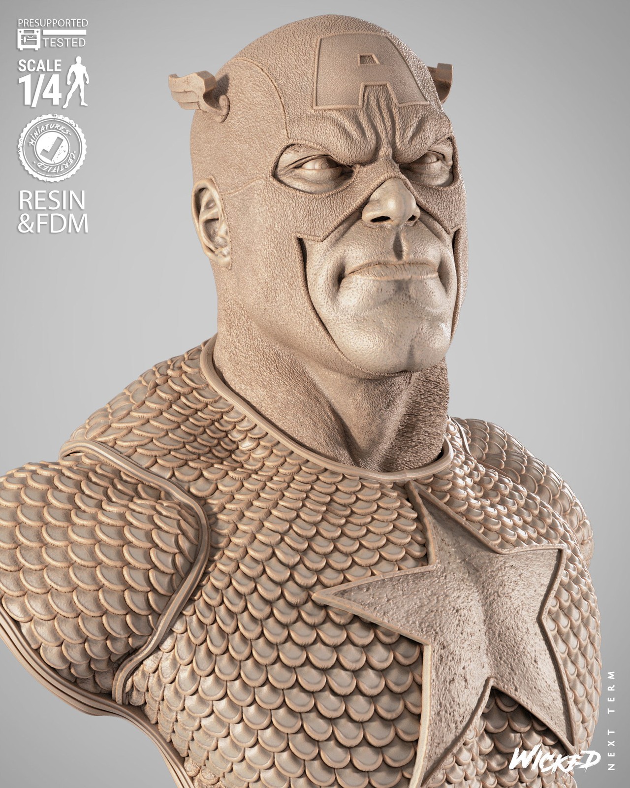 Marvel Captain America 2025 Portrait Bust - Image 2