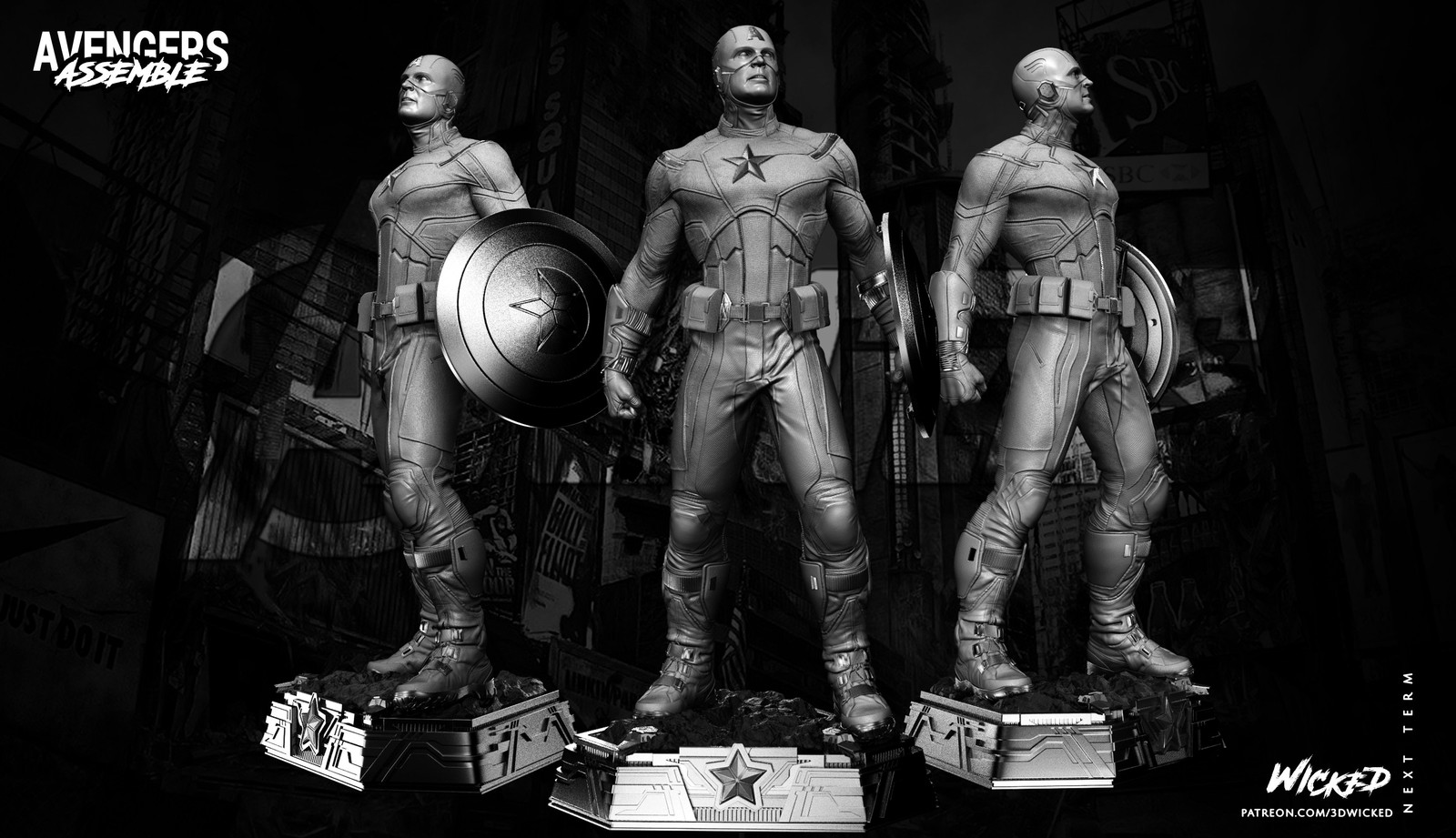 Marvel Captain America (First Avenger) Sculpture - Image 2