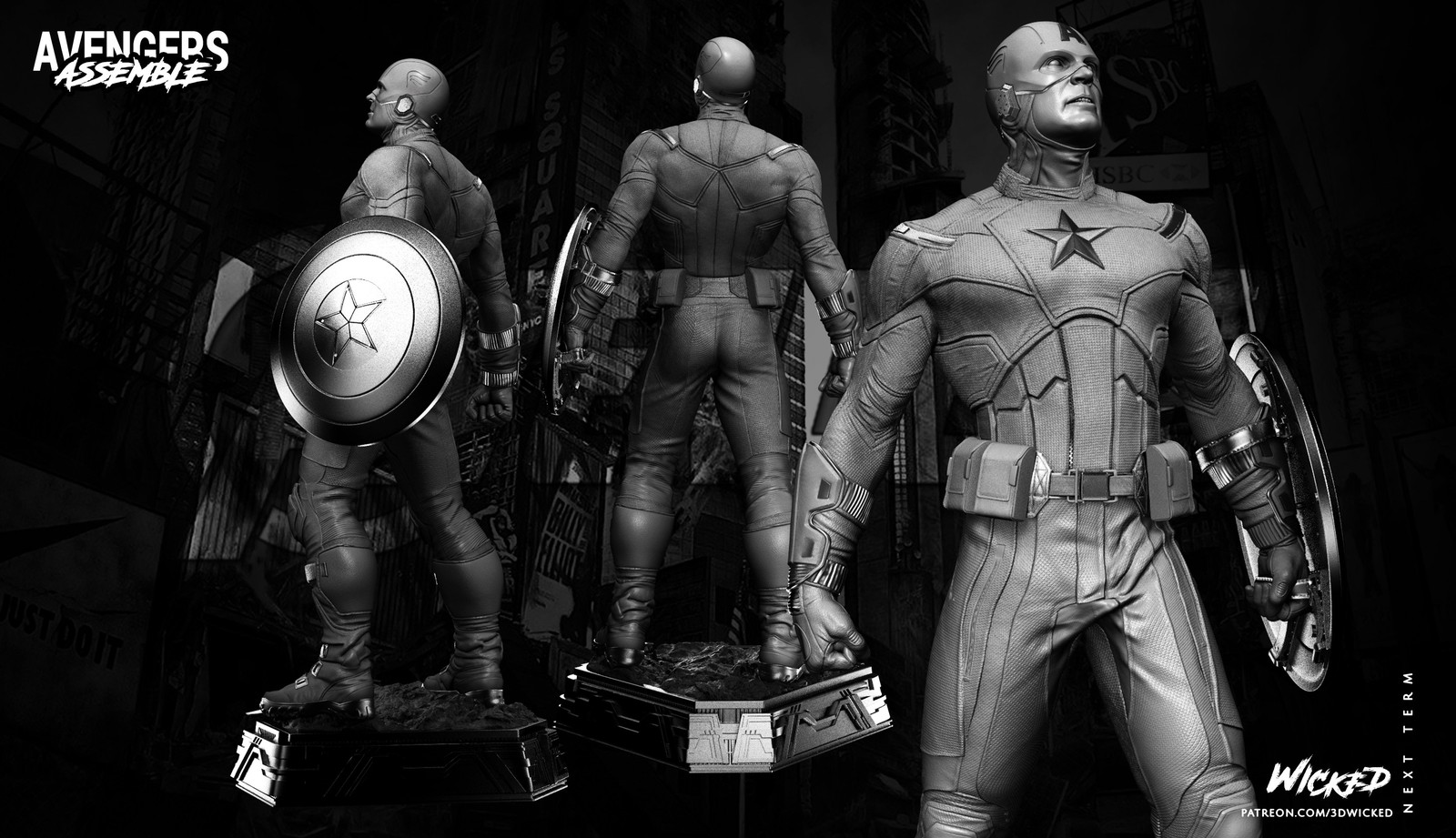 Marvel Captain America (First Avenger) Sculpture - Image 3