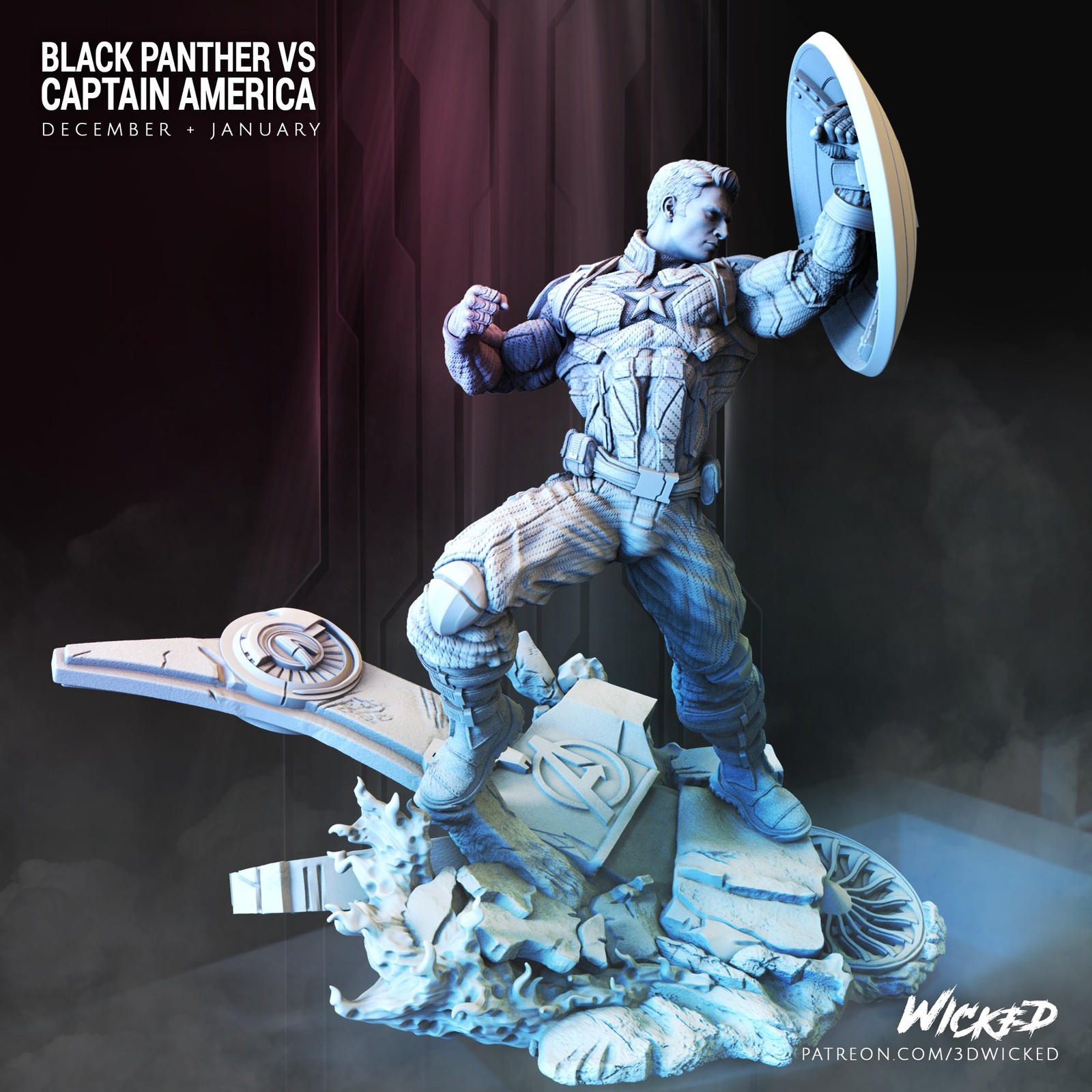 Marvel Captain America: Civil War Sculpture