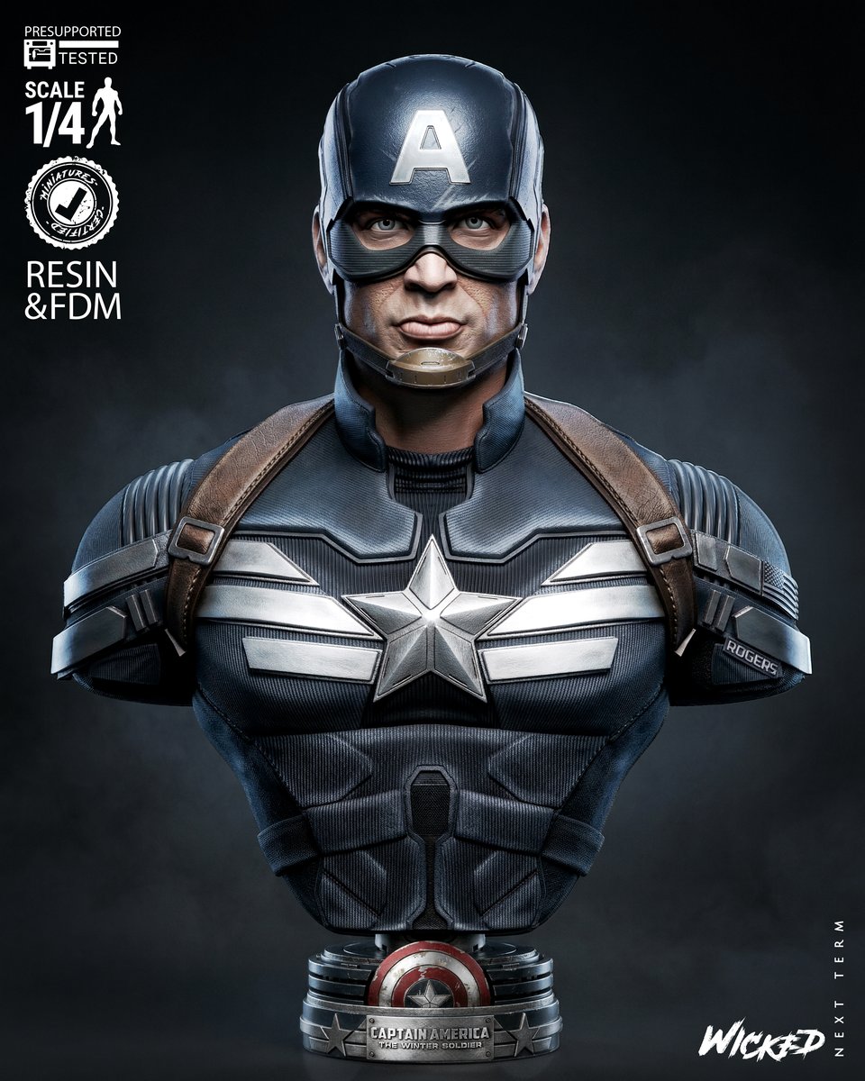 Marvel Captain America Winter Soldier Portrait Bust