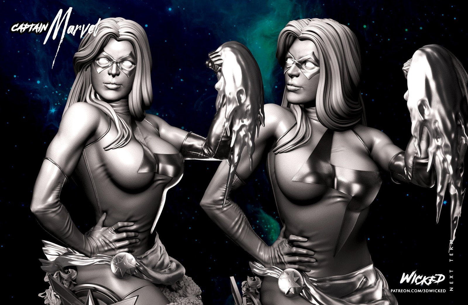 Captain Marvel Bust - Image 3