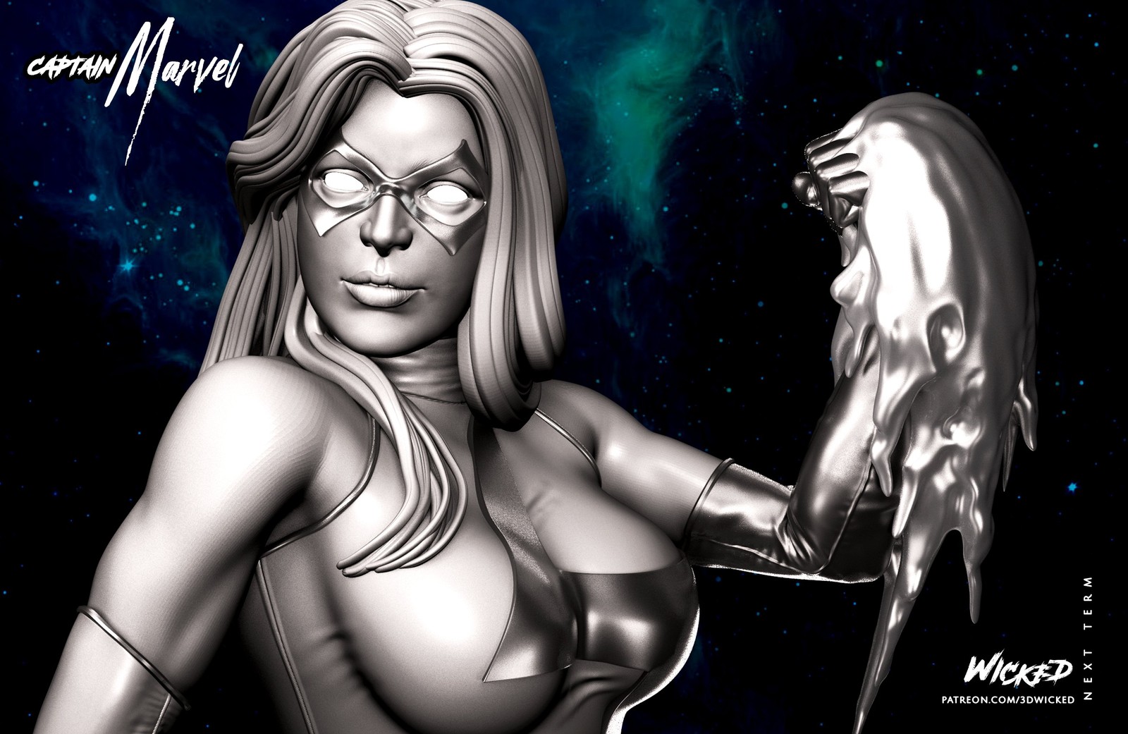 Captain Marvel Bust - Image 4