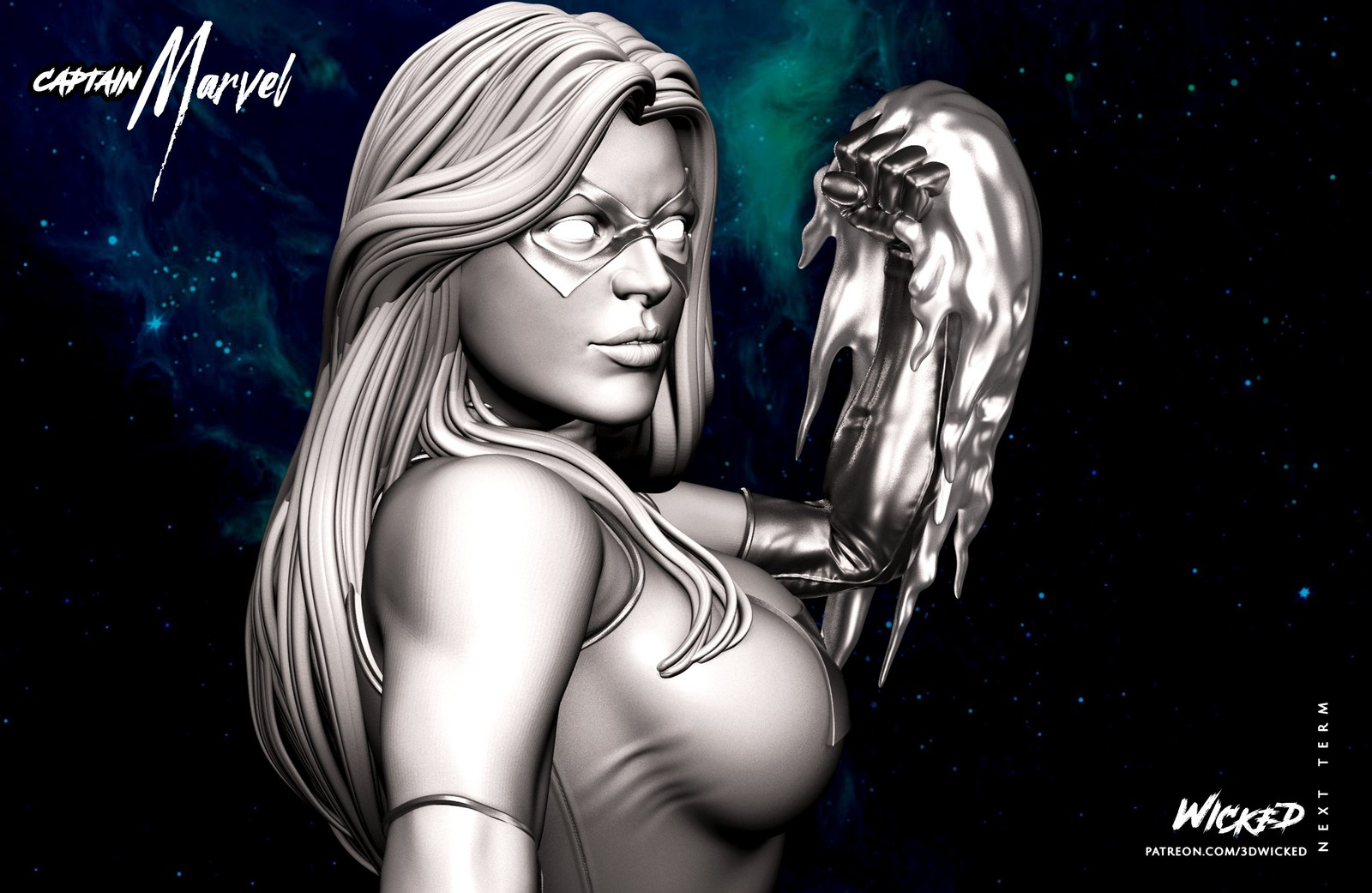 Captain Marvel Bust - Image 5