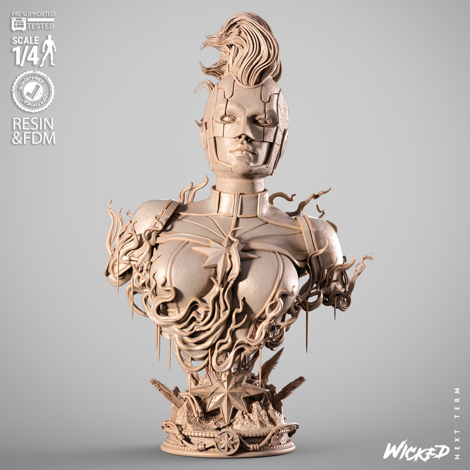 Captain Marvel 2025 Portrait Bust - Image 2