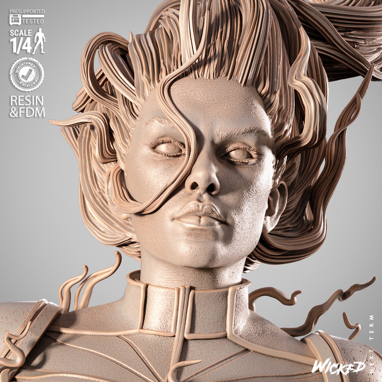 Captain Marvel 2025 Portrait Bust - Image 4