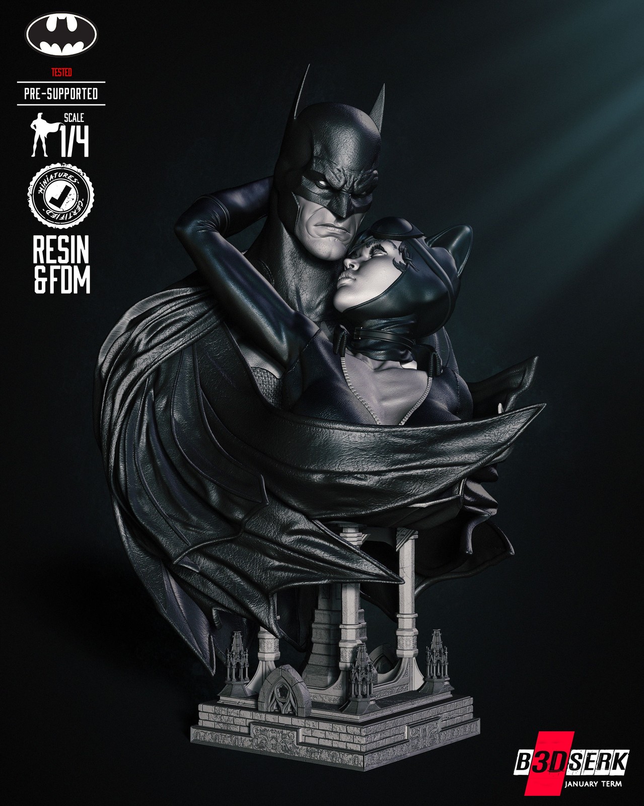 Catwoman and Batman Bust - Image 2