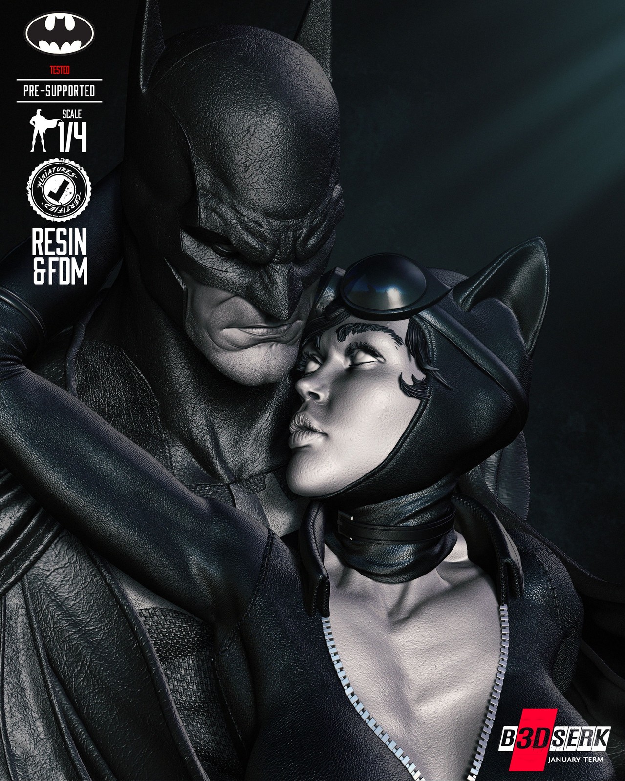 Catwoman and Batman Bust - Image 3