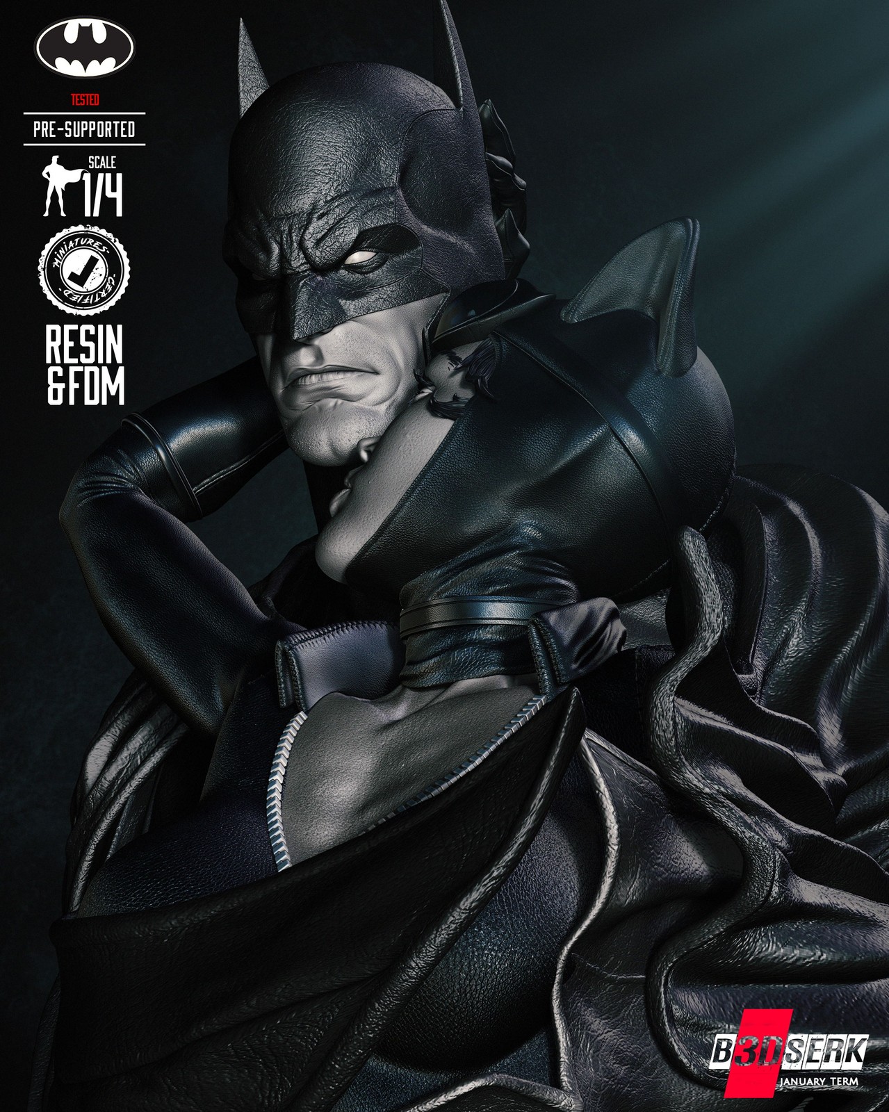 Catwoman and Batman Bust - Image 4