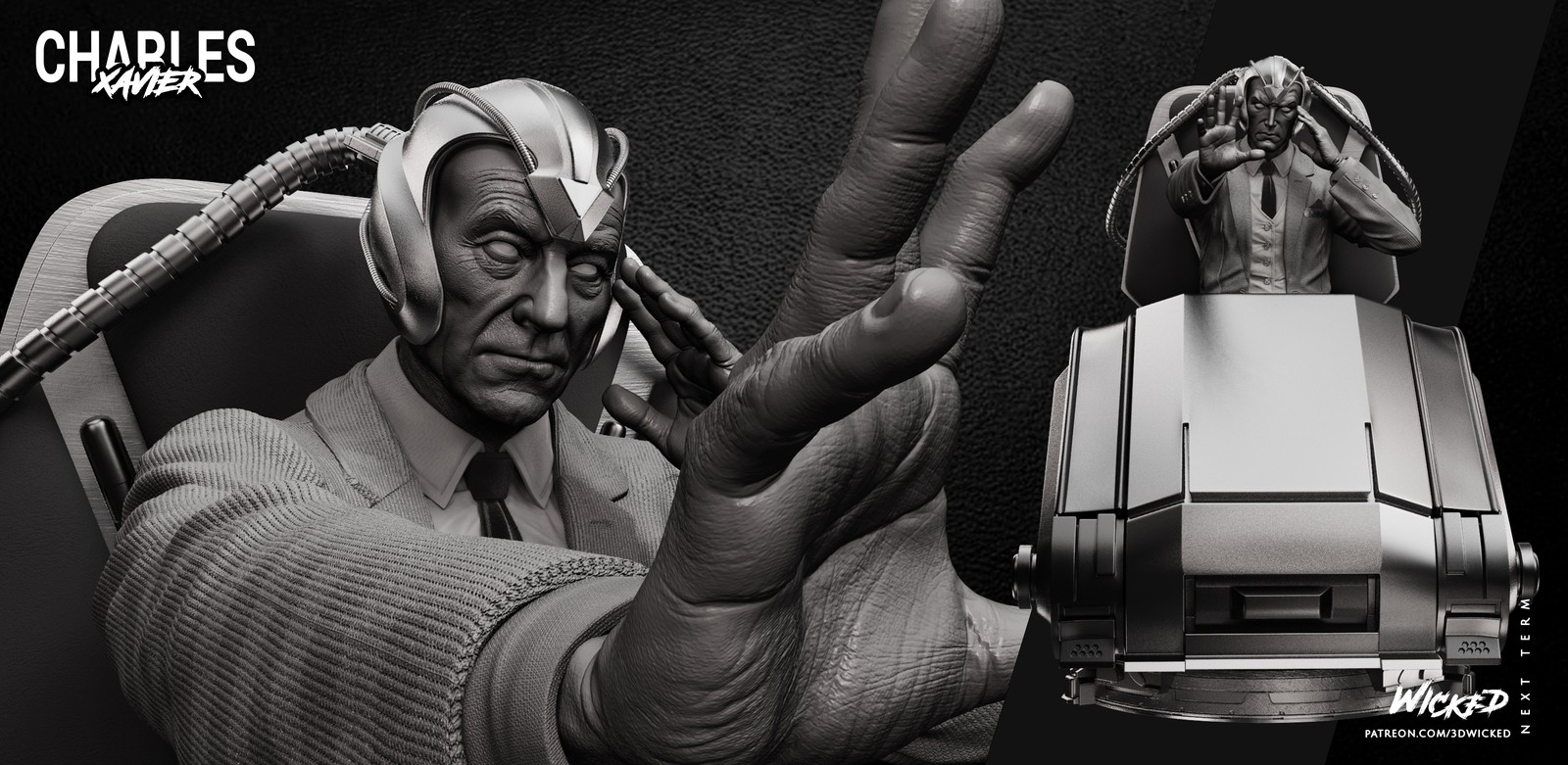 Marvel Charles Xavier Sculpture