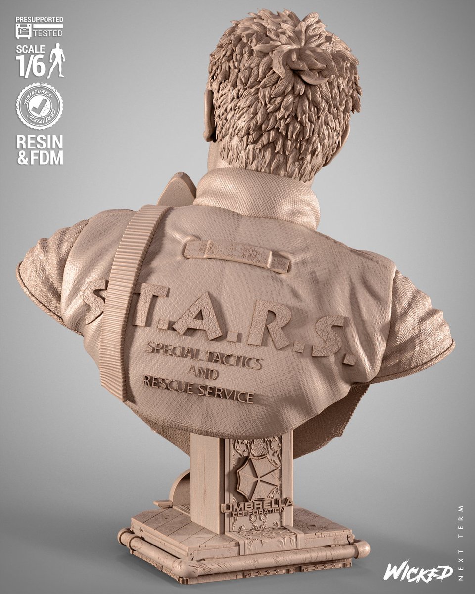Chris Resident Evil Portrait Bust - Image 2