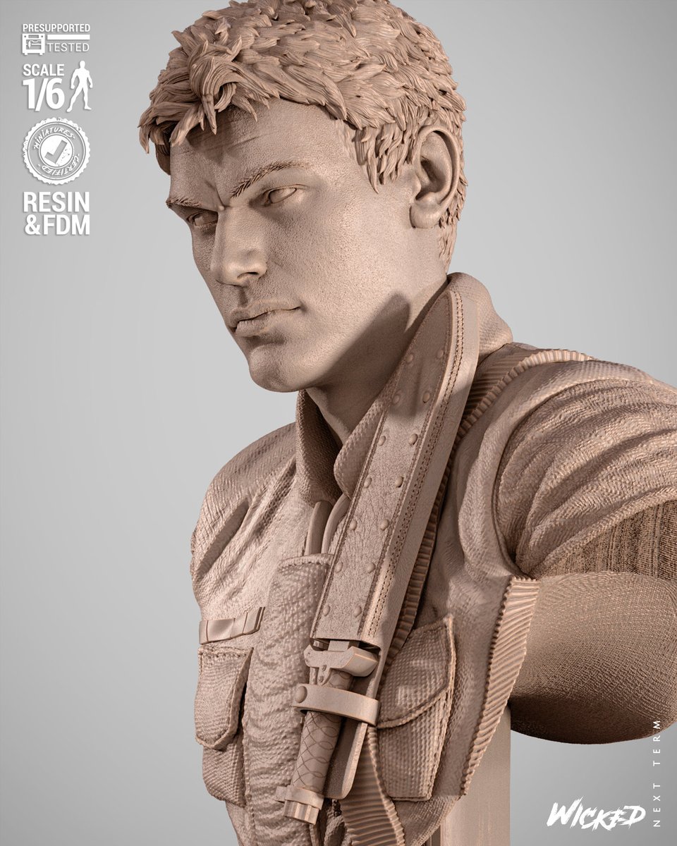 Chris Resident Evil Portrait Bust - Image 3