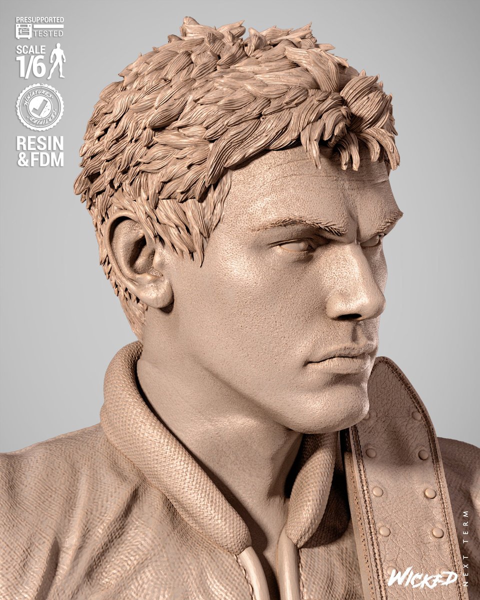 Chris Resident Evil Portrait Bust - Image 4