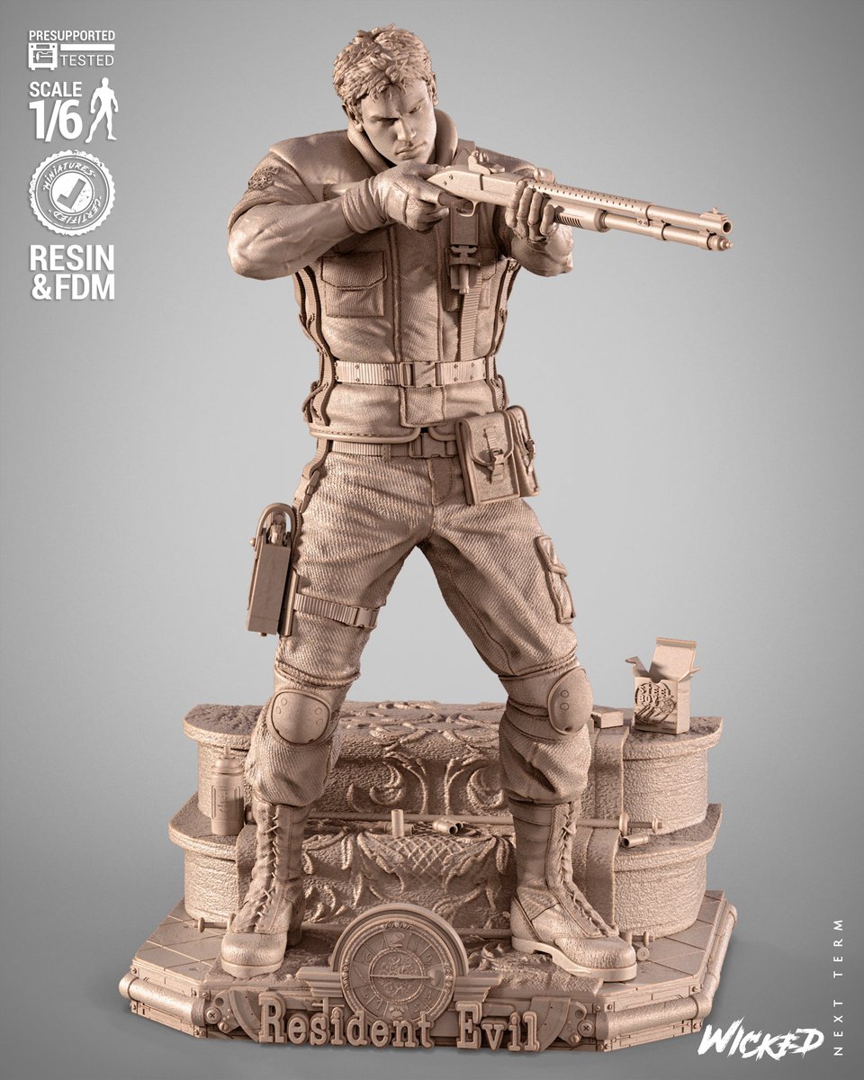 Chris Resident Evil Sculpture