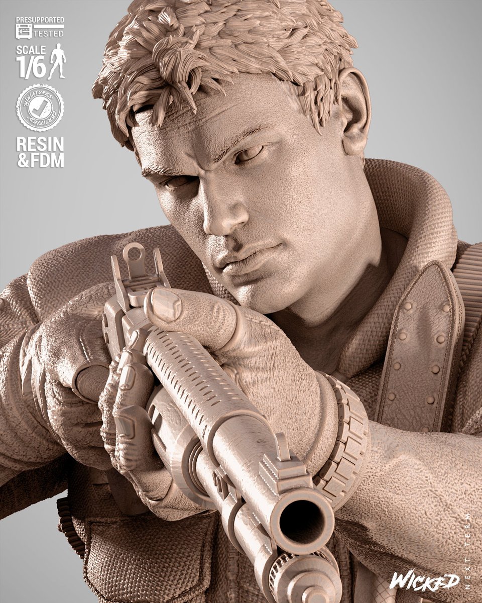 Chris Resident Evil Sculpture - Image 2