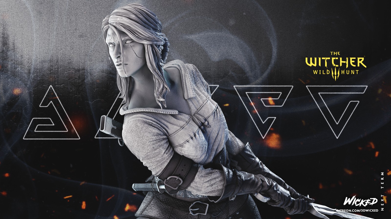 Video Games Ciri Sculpture