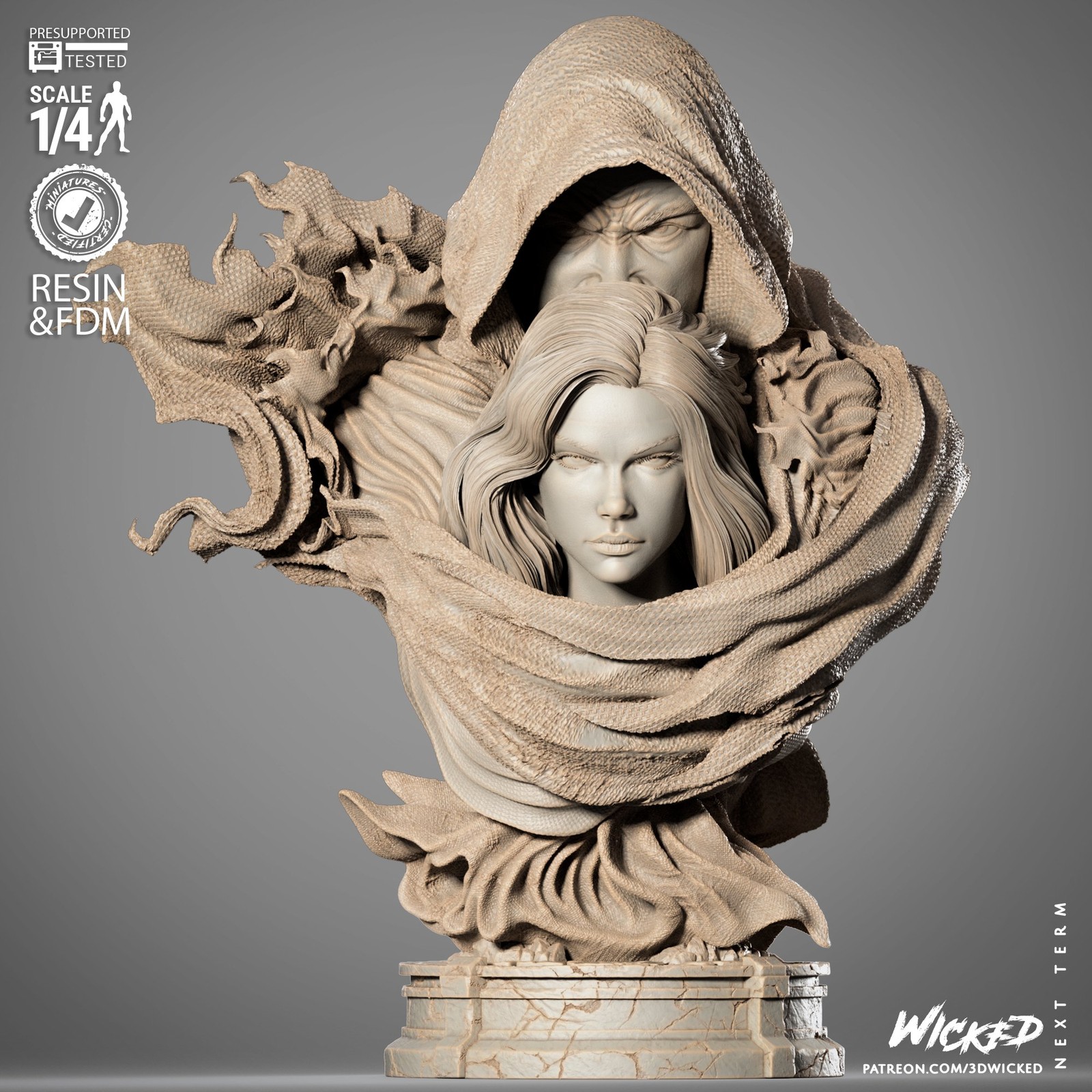 Marvel Cloak and Dagger Portrait Bust