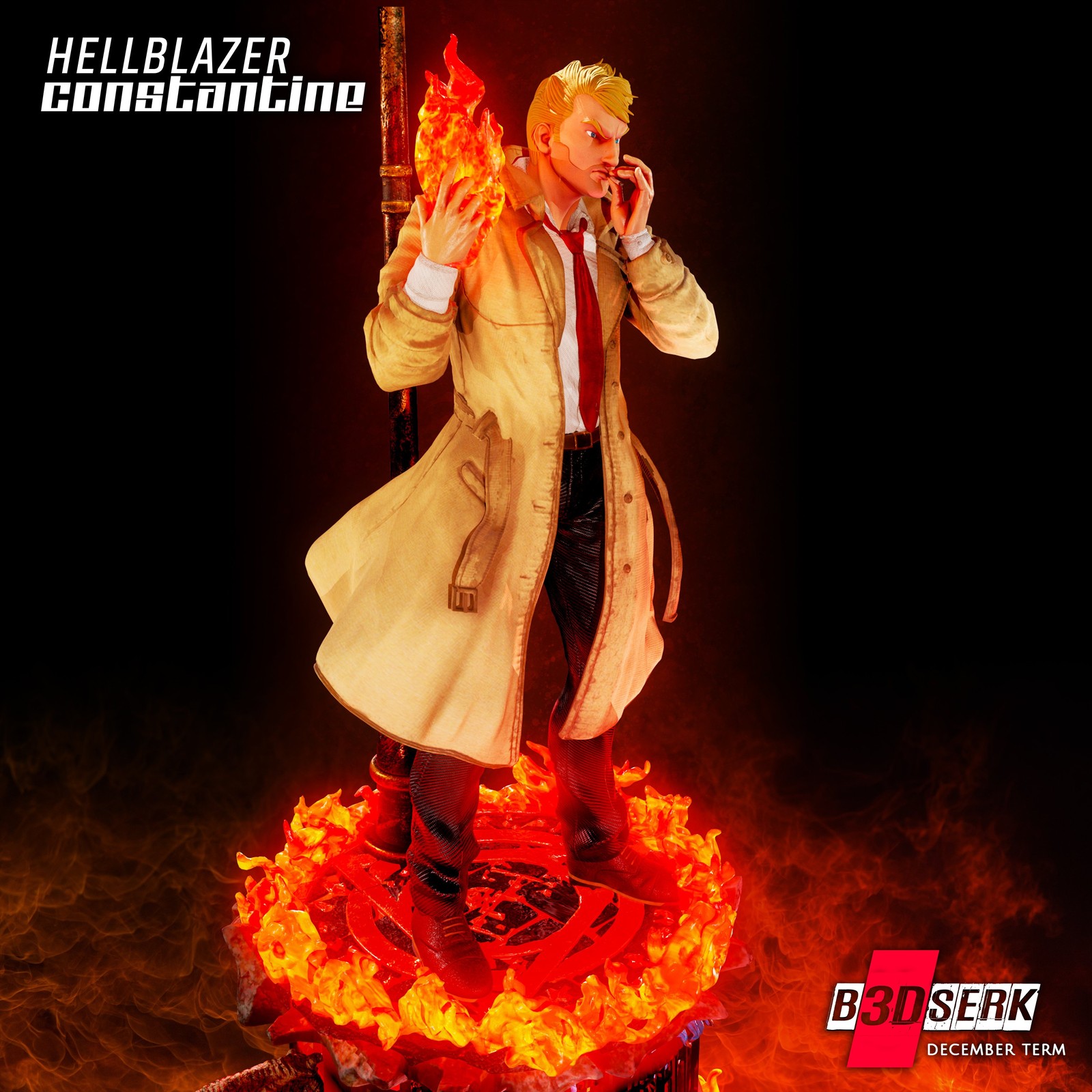 HellBlazer - Constantine 3D Sculpture - Image 2