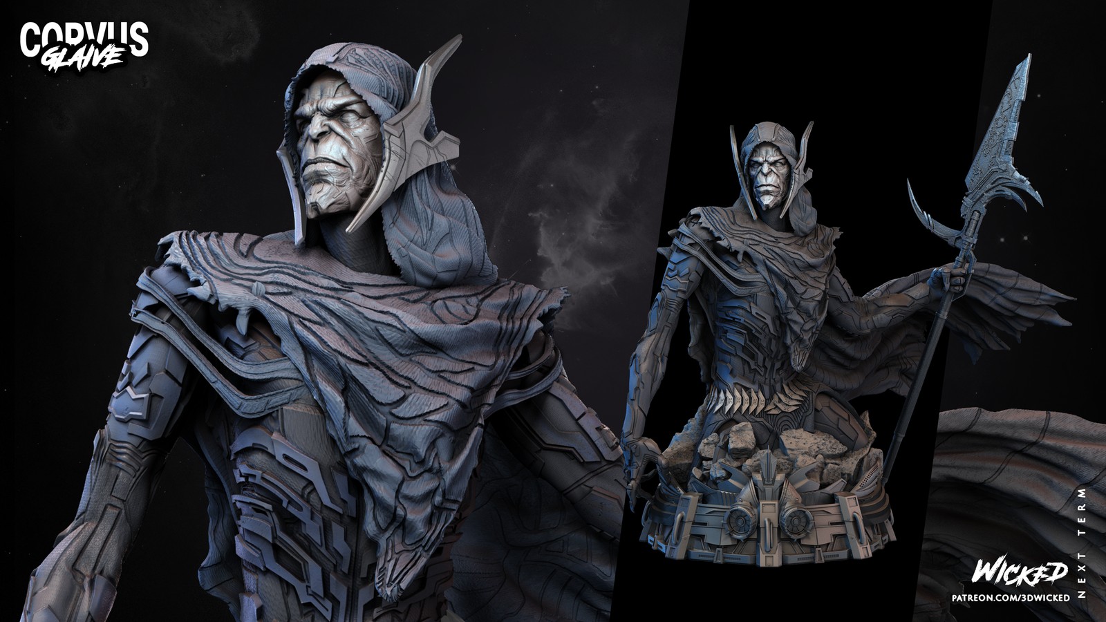 Marvel Corvus Glaive Bust