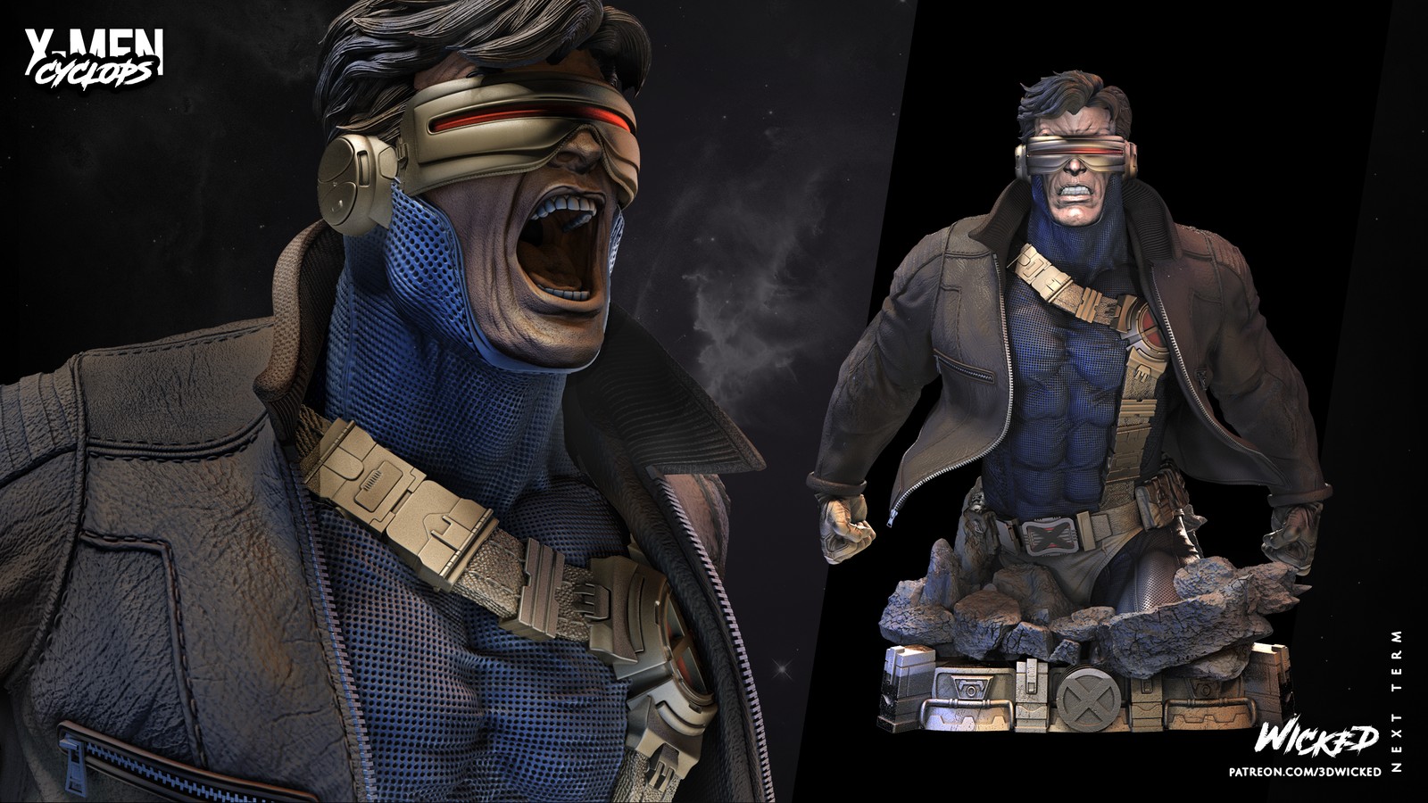 Cyclops Blast - Bust (Marvel)
