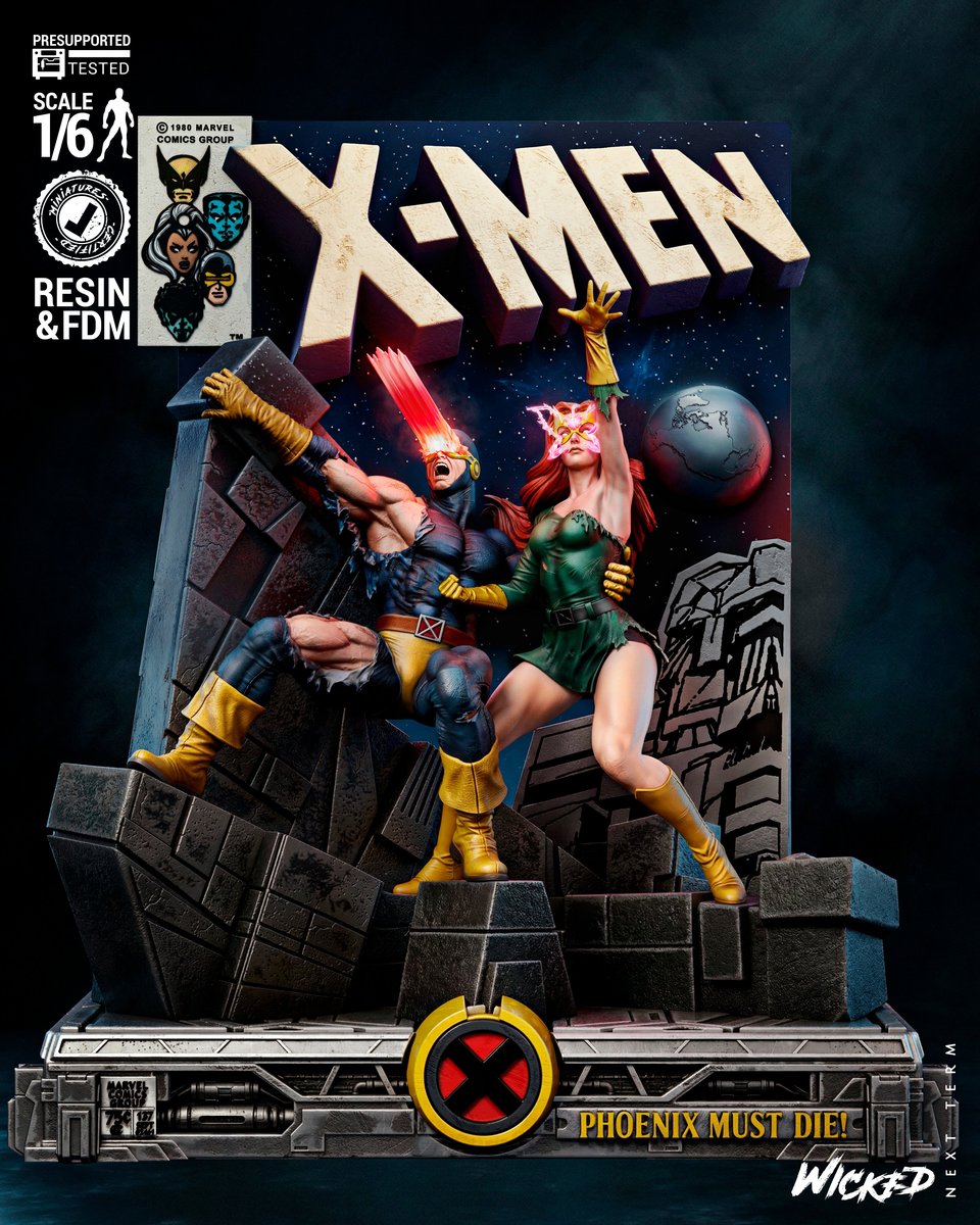 Jean Grey & Cyclops Dark Phoenix Saga - Diorama (Marvel)