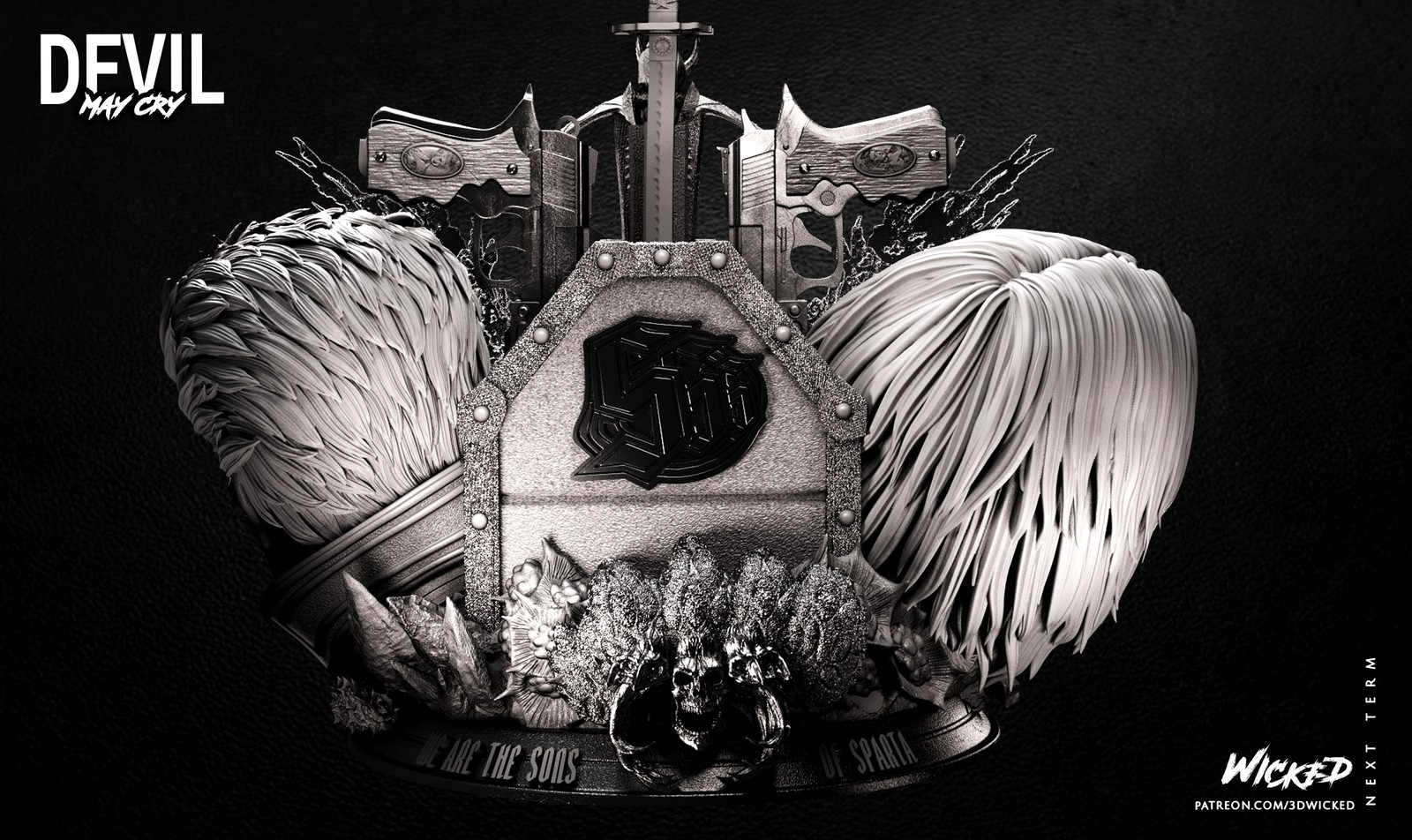 Video Games Dante and Vergil Weapon Box and Heads - Image 3