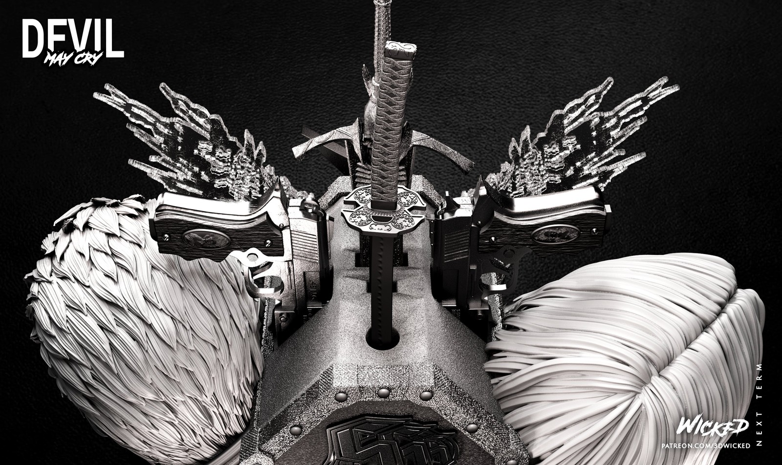 Video Games Dante and Vergil Weapon Box and Heads - Image 5