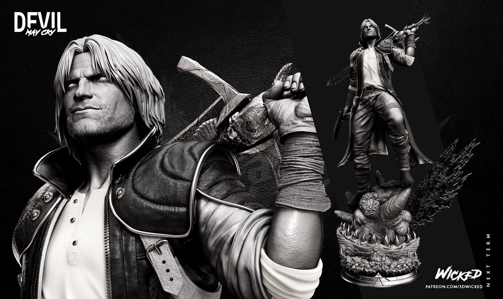 Video Game Dante Sculpture