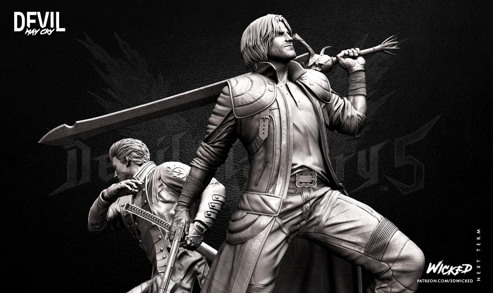 Video Games Dante and Vergil Diorama Sculpture - Image 4