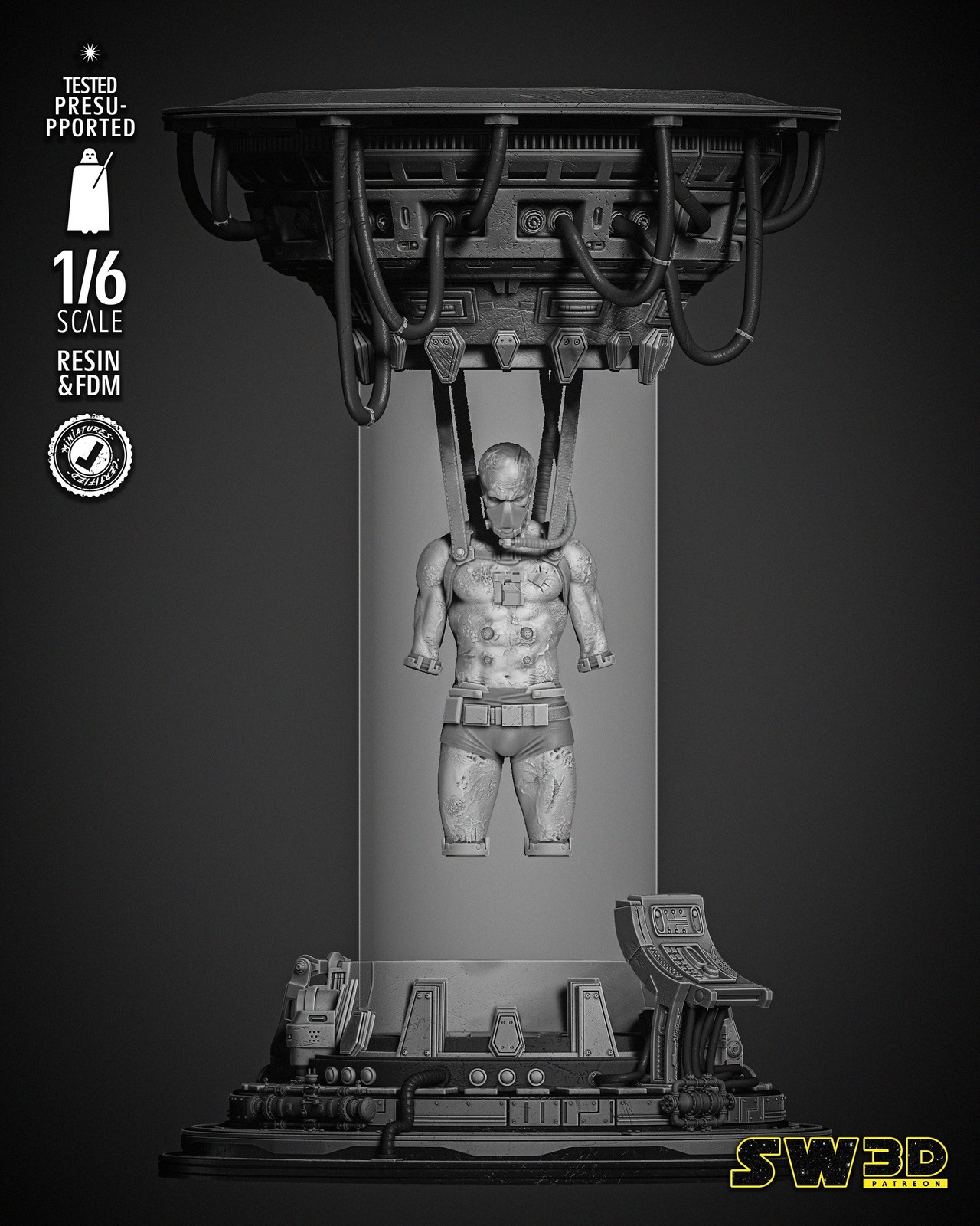 Darth Vader in the Bacta Tank Sculpture