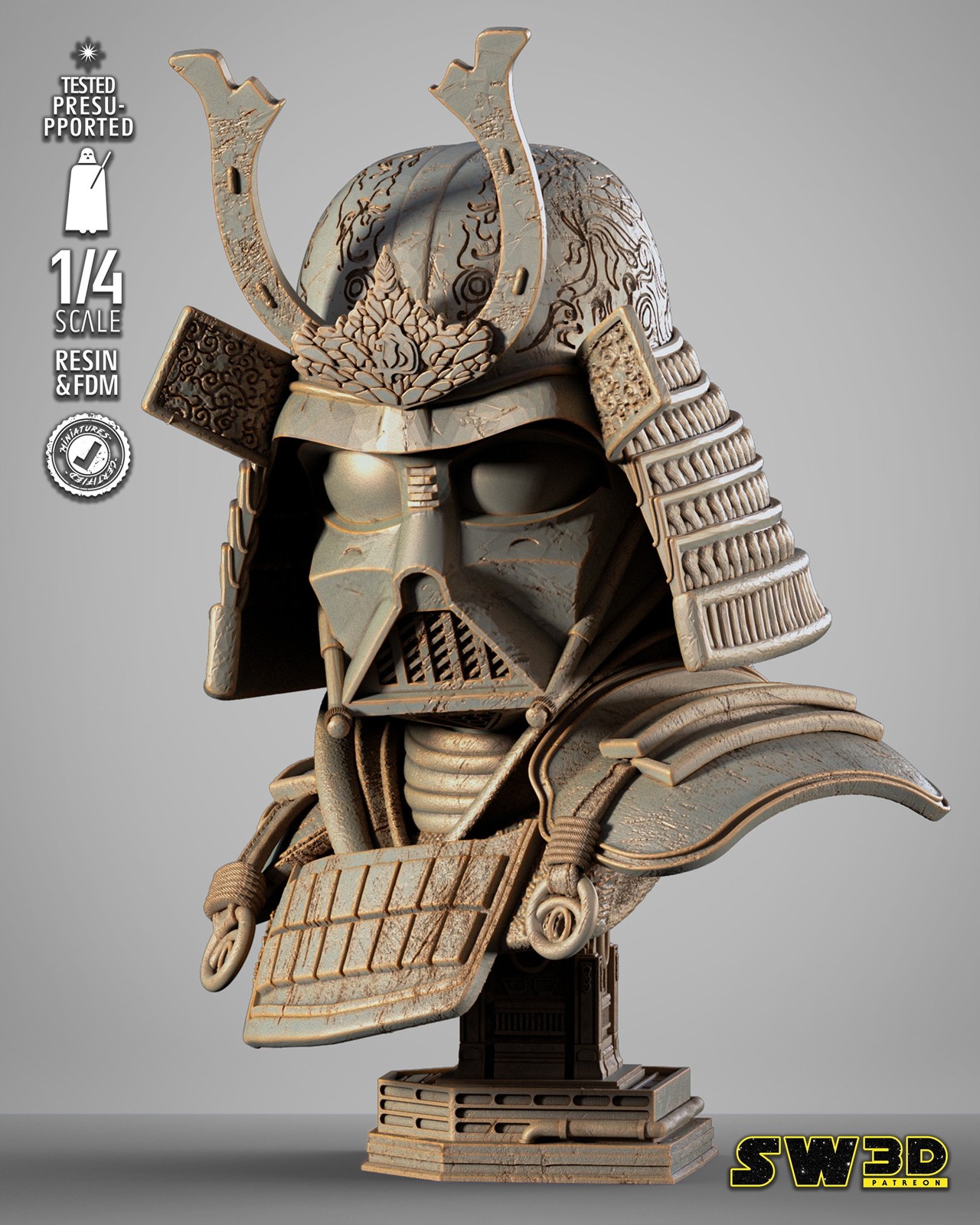 Darth Vader Samurai Portrait Bust
