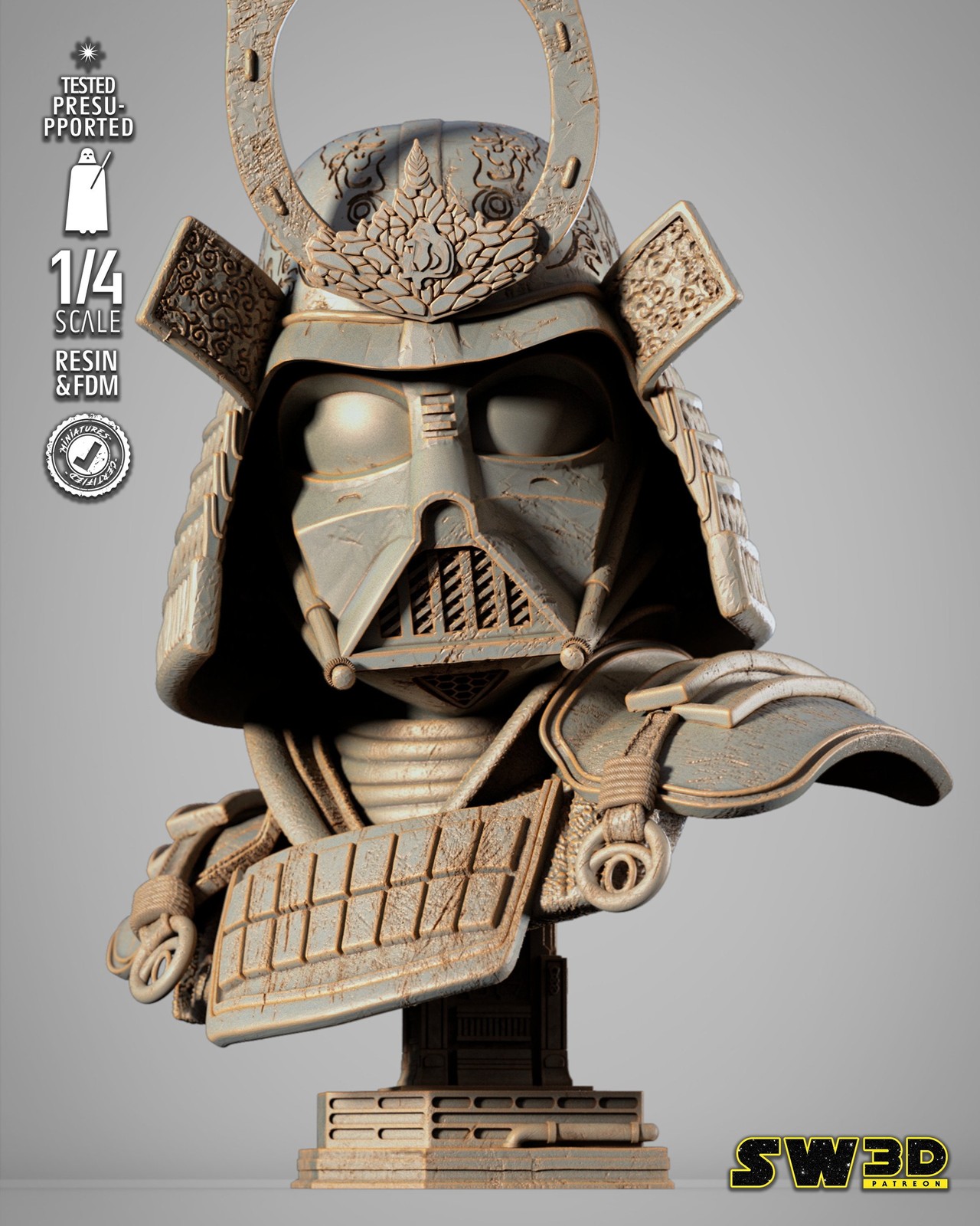 Darth Vader Samurai Portrait Bust - Image 3