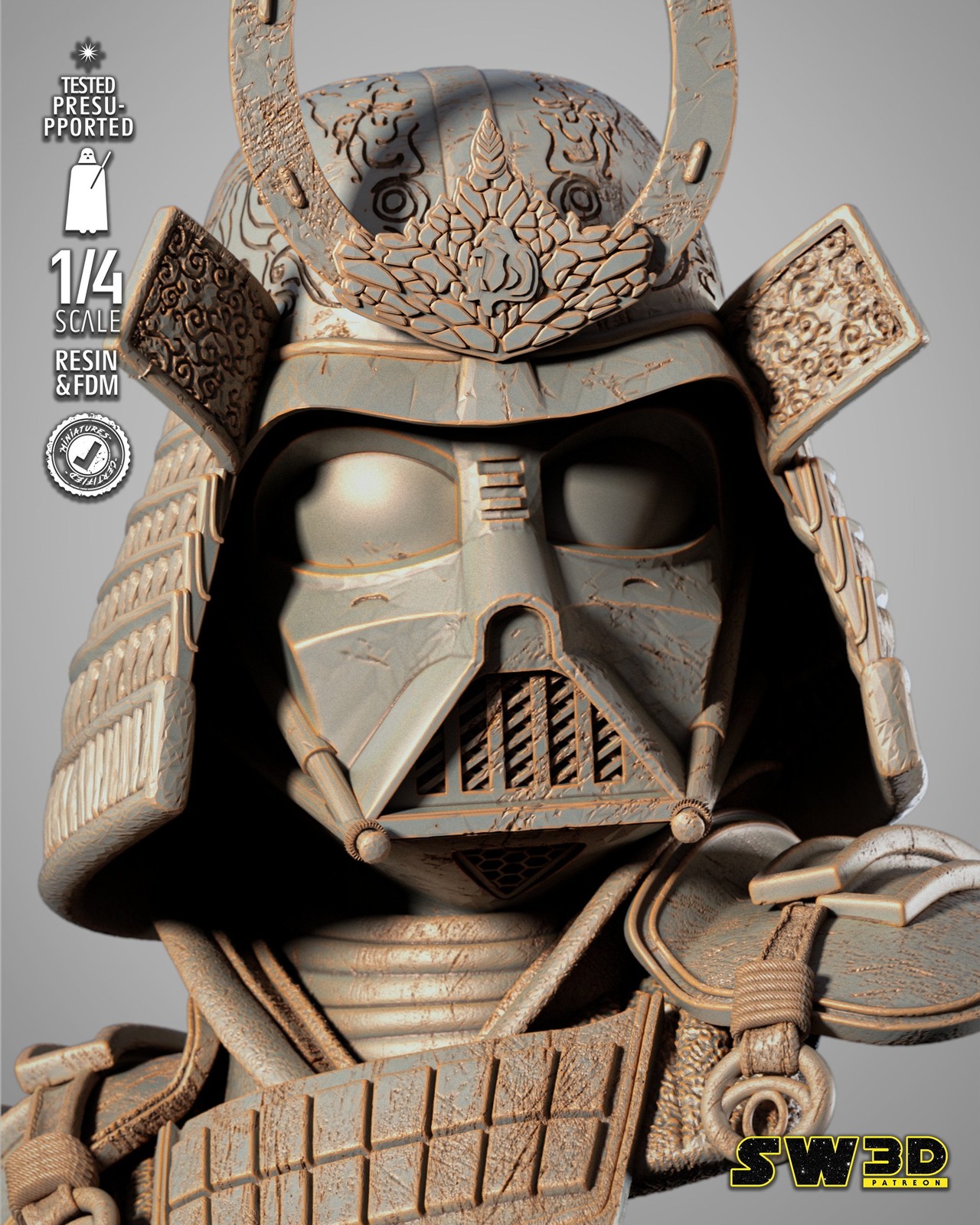 Darth Vader Samurai Portrait Bust - Image 4