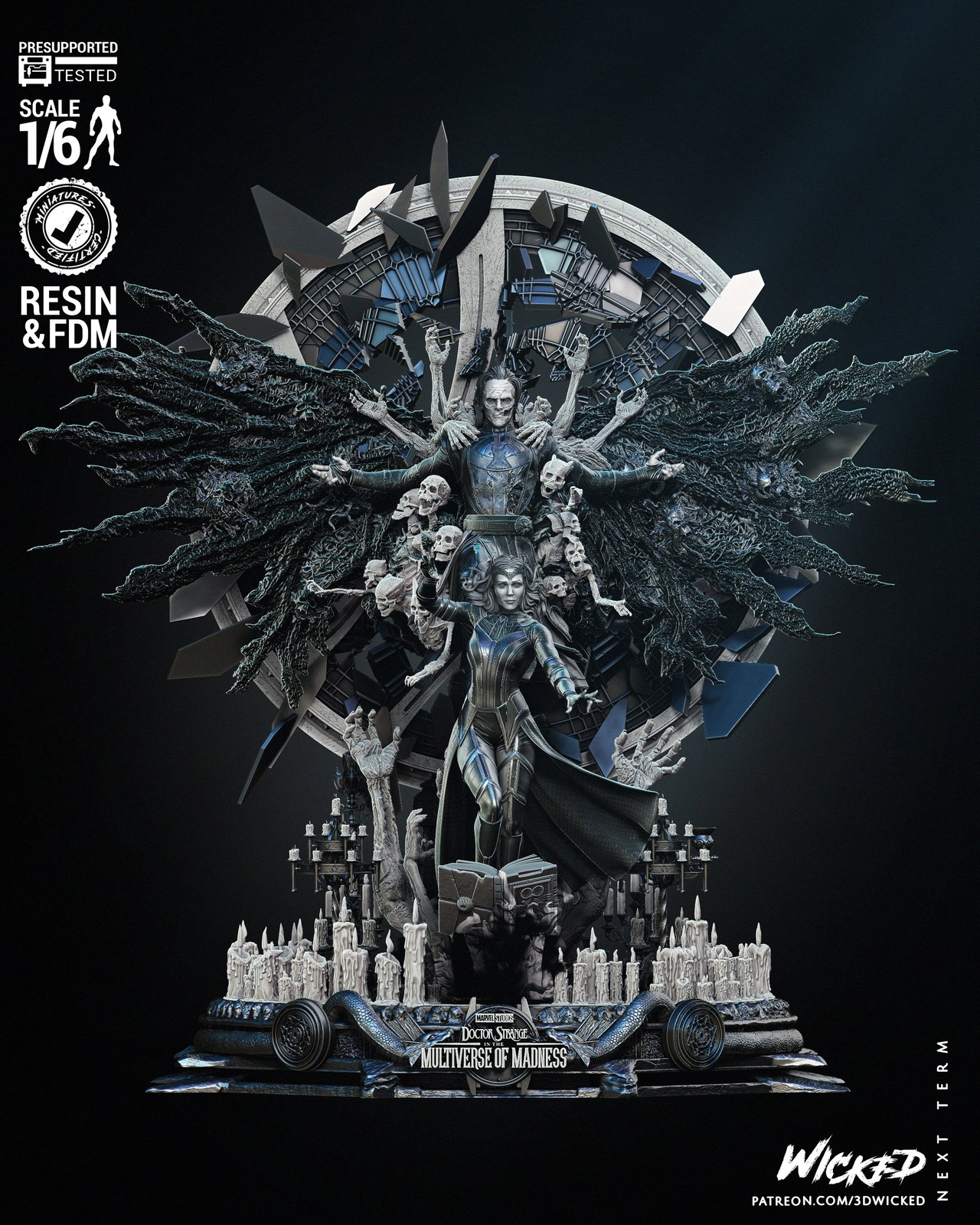 Marvel Dead Strange and Scarlet Witch Diorama